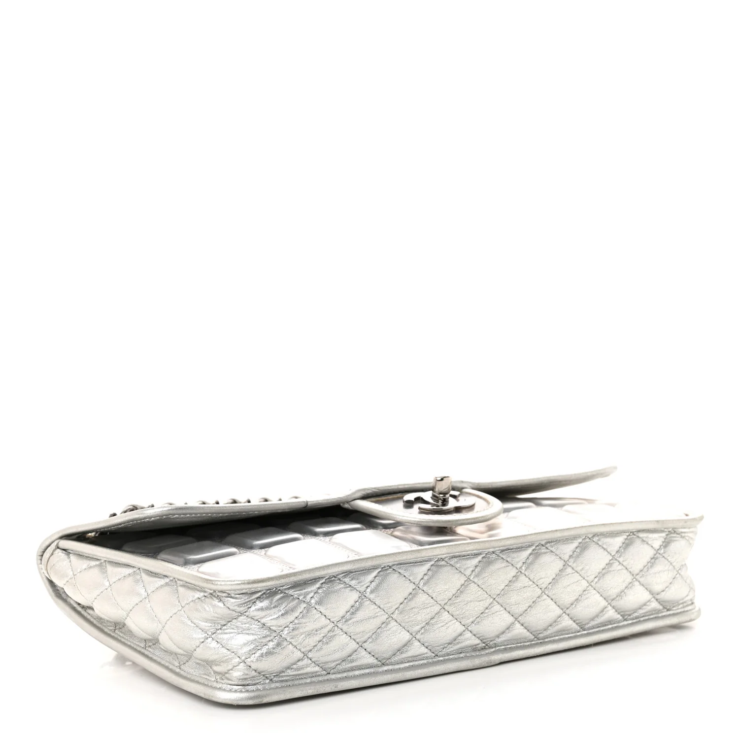 Vinyl Large Ice Cube Flap Silver - Top Club