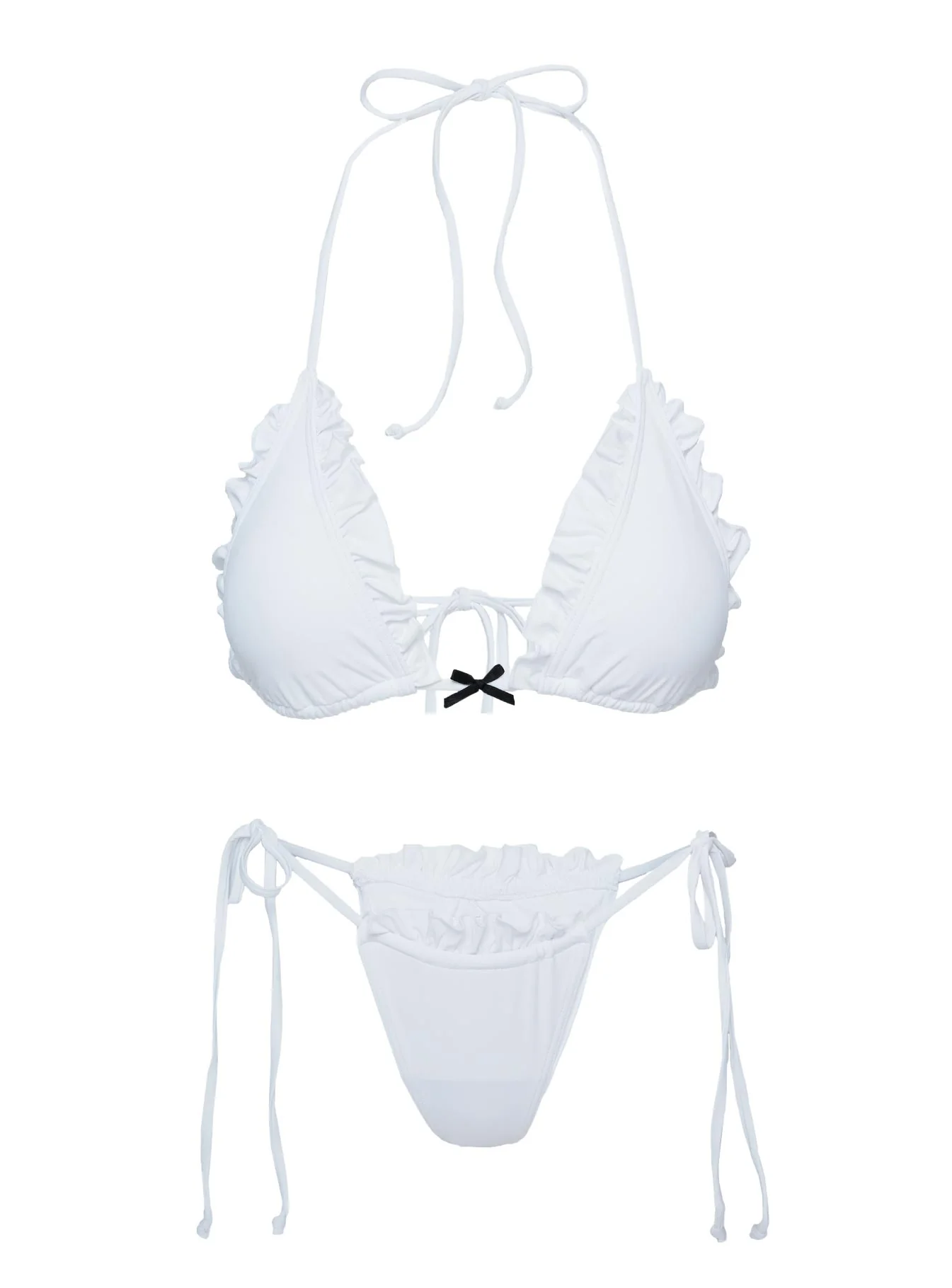 Light Ray Bikini Bottoms White