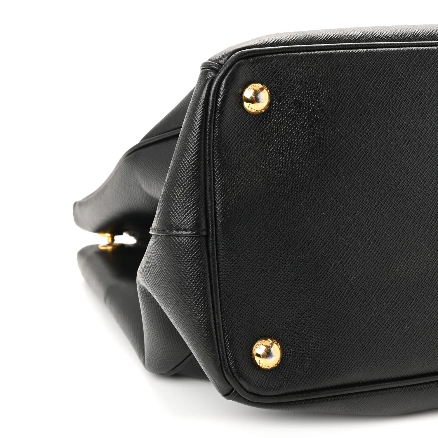 Saffiano Lux Large Galleria Double Zip Tote Black - Top Club