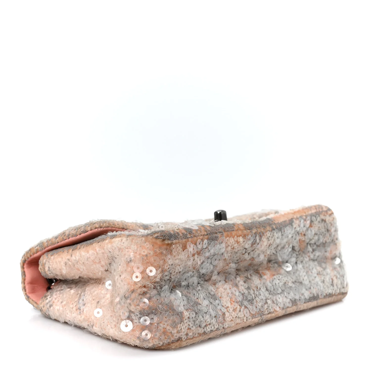 Sequin Mini Flap Light Orange Grey - Top Club