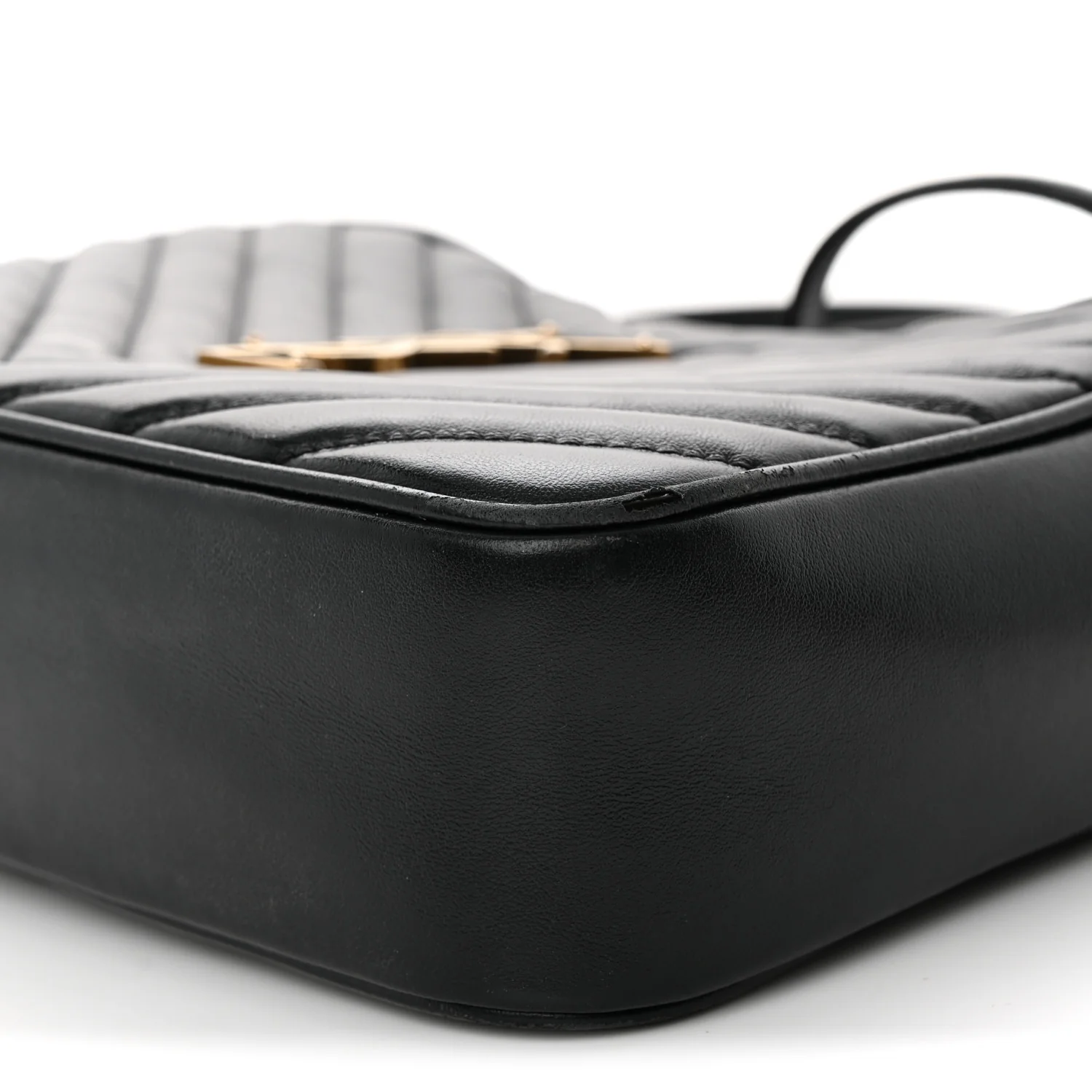 Calfskin Matelasse Monogram Lou Camera Bag Black - Top Club