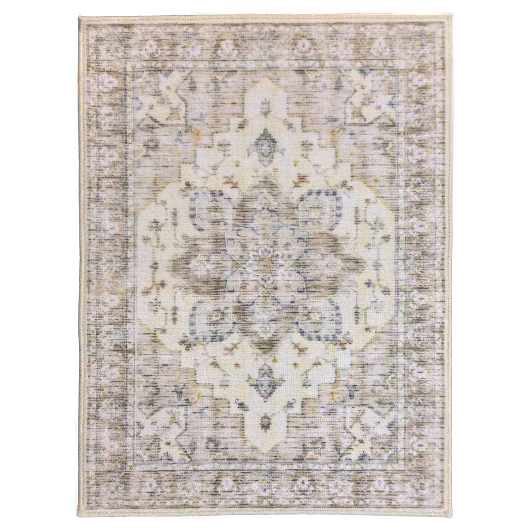 Muddy Mat® Tuscany Washable Area Rugs for Living Room, Bedroom & Dining Room – Modern Soft Low Pile Non Slip Carpet – Pet Friendly Waterproof Foldable Rugs for Home