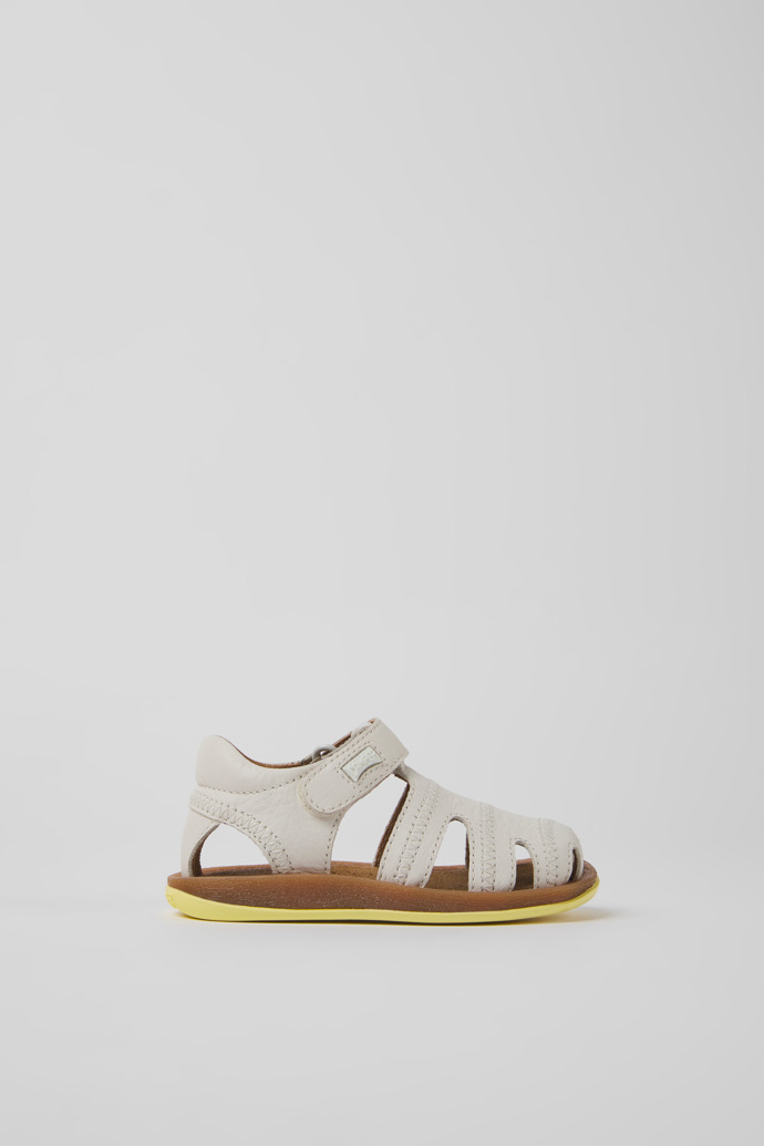 Bicho White Leather Sandals for Boys
