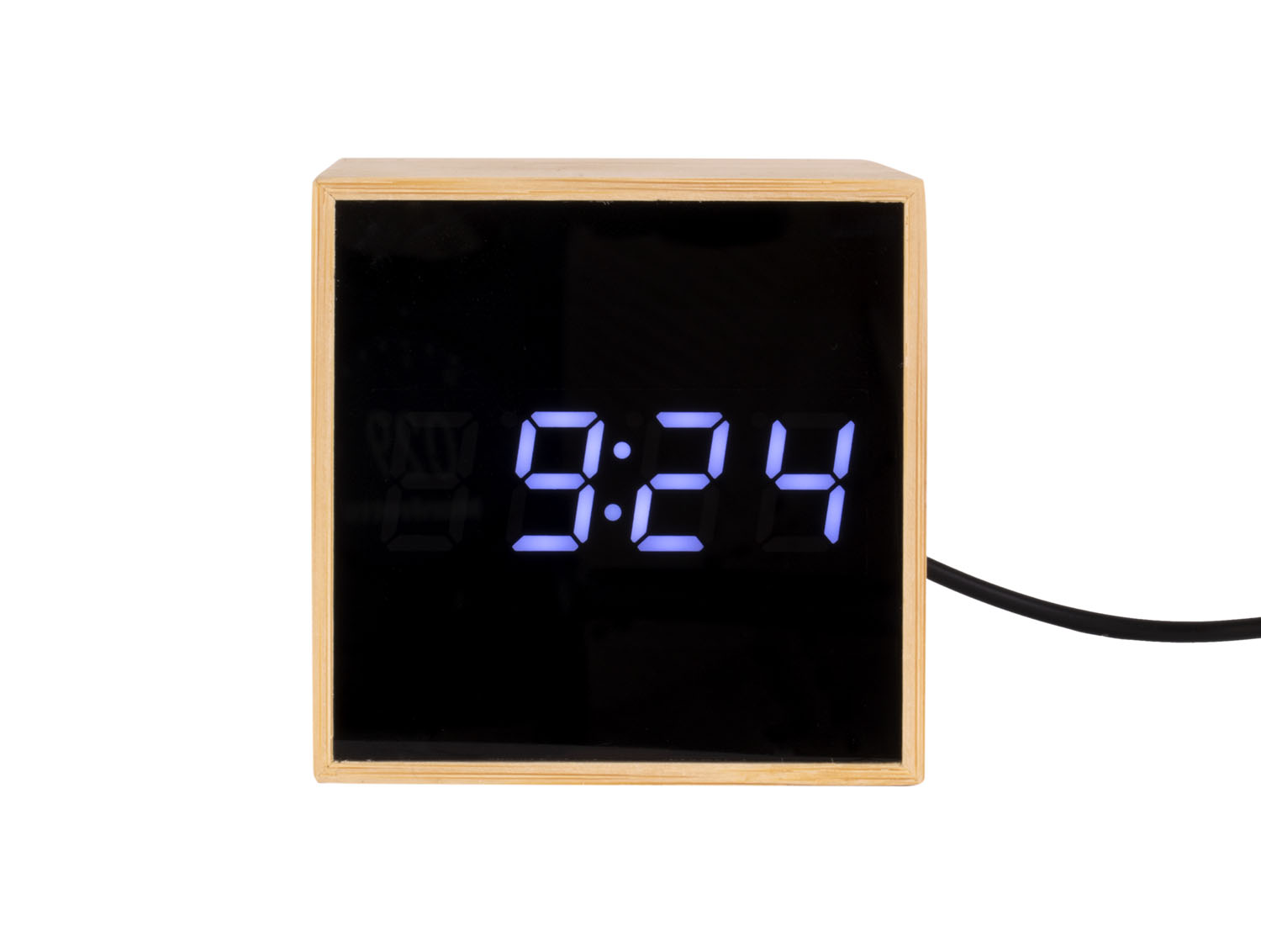 Alarm clock Mini Cube bamboo