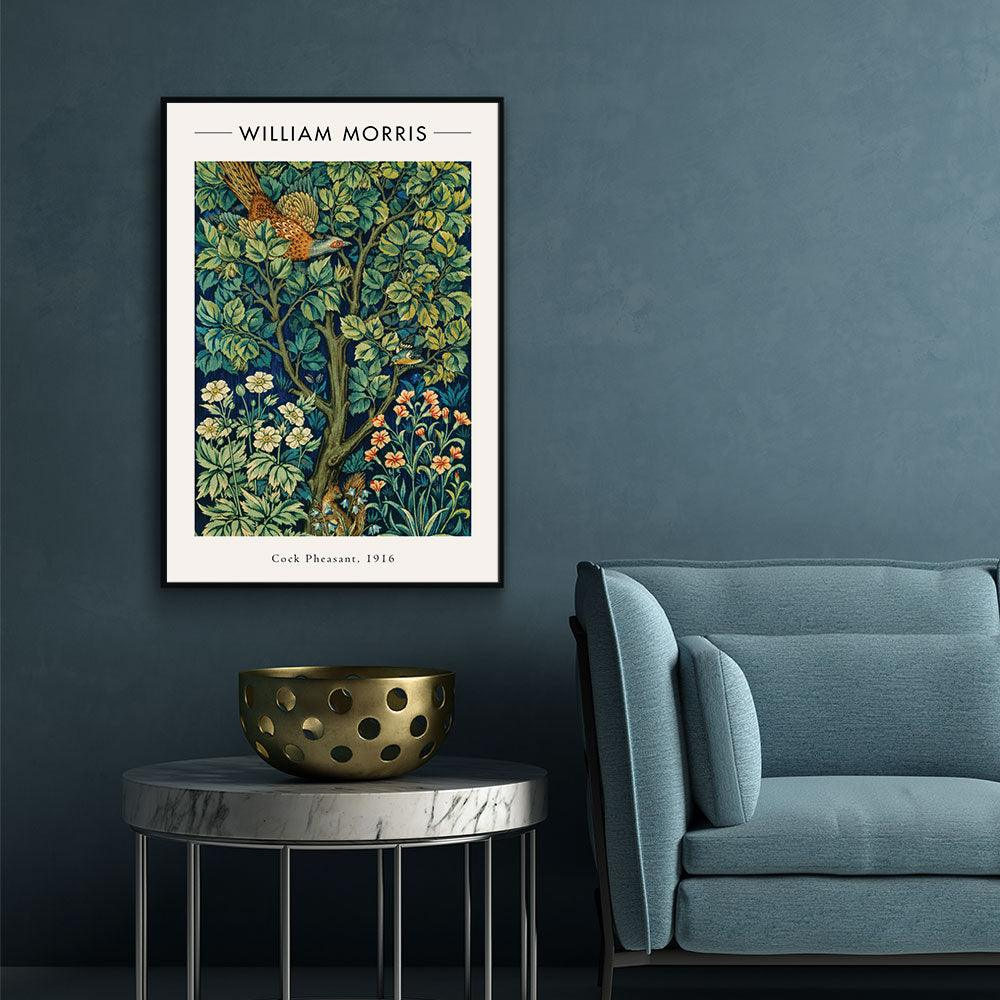 Walljar poster ingelijst - William Morris - Cock Pheasant Poster ingelijst - 70 x 100 cm
