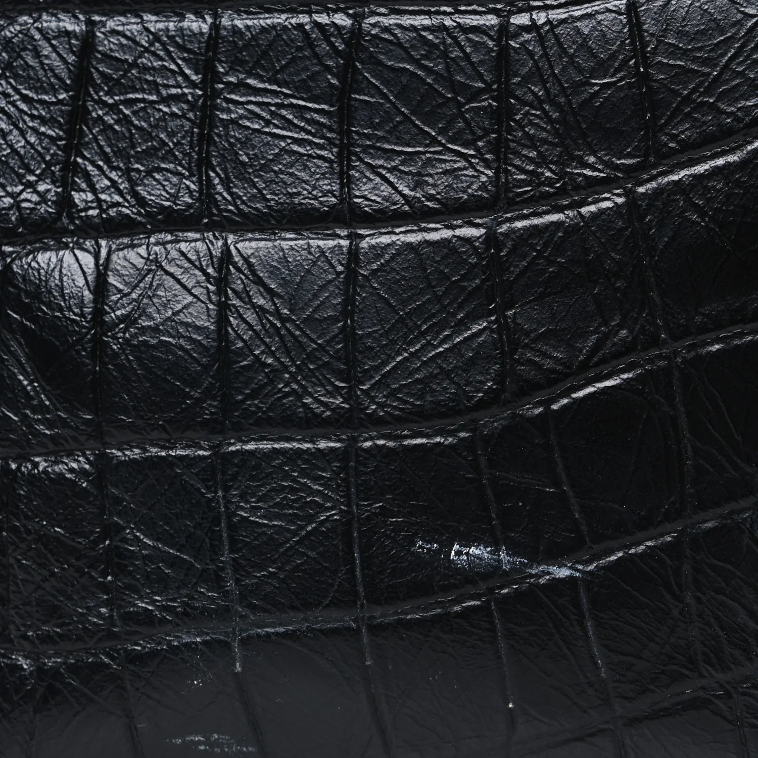 Calfskin Crocodile Embossed Monogram Medium Niki Shopping Bag Black - Top Club