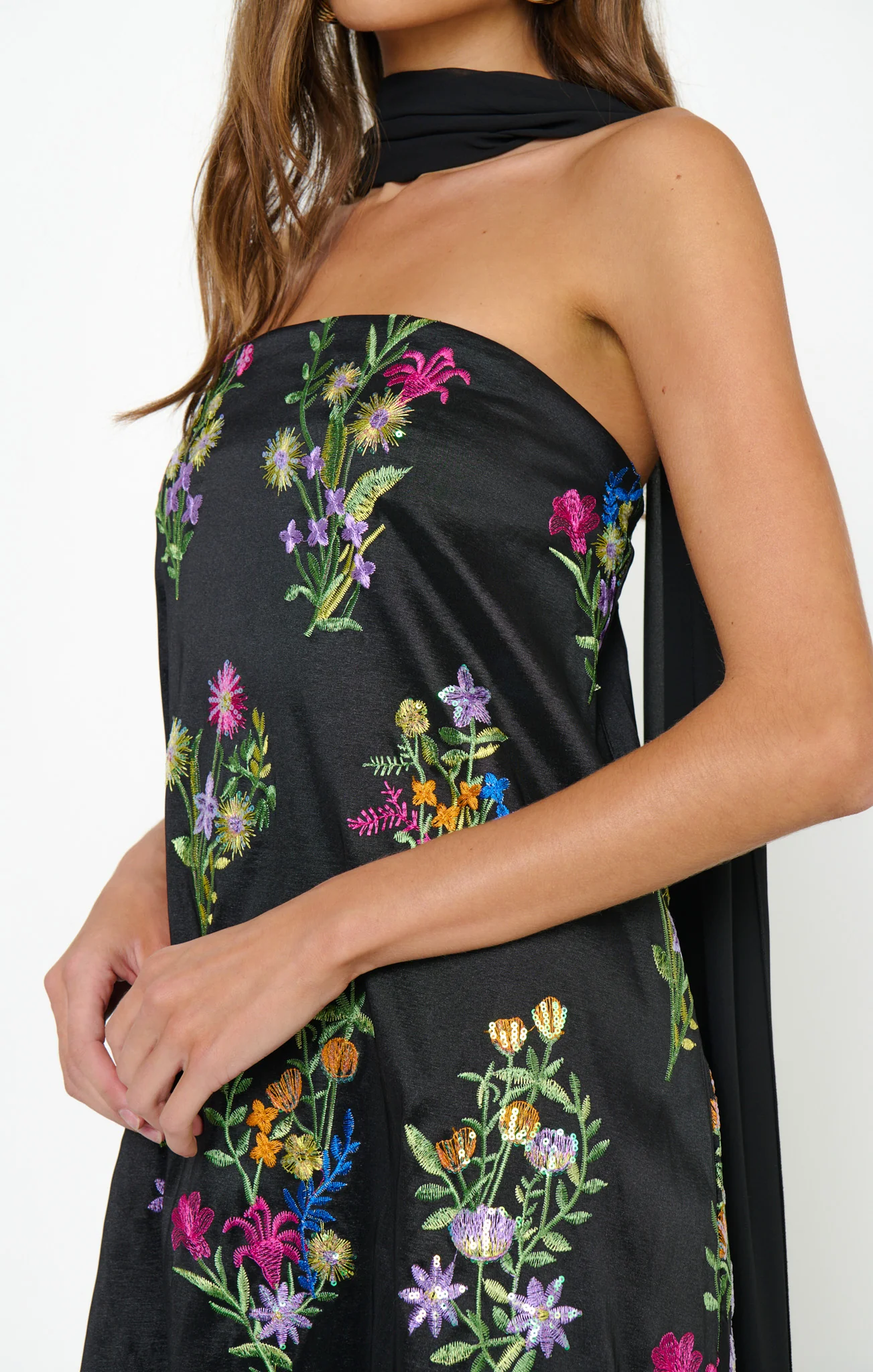 Riley Maxi Dress ~ Ethereal Sequins Black