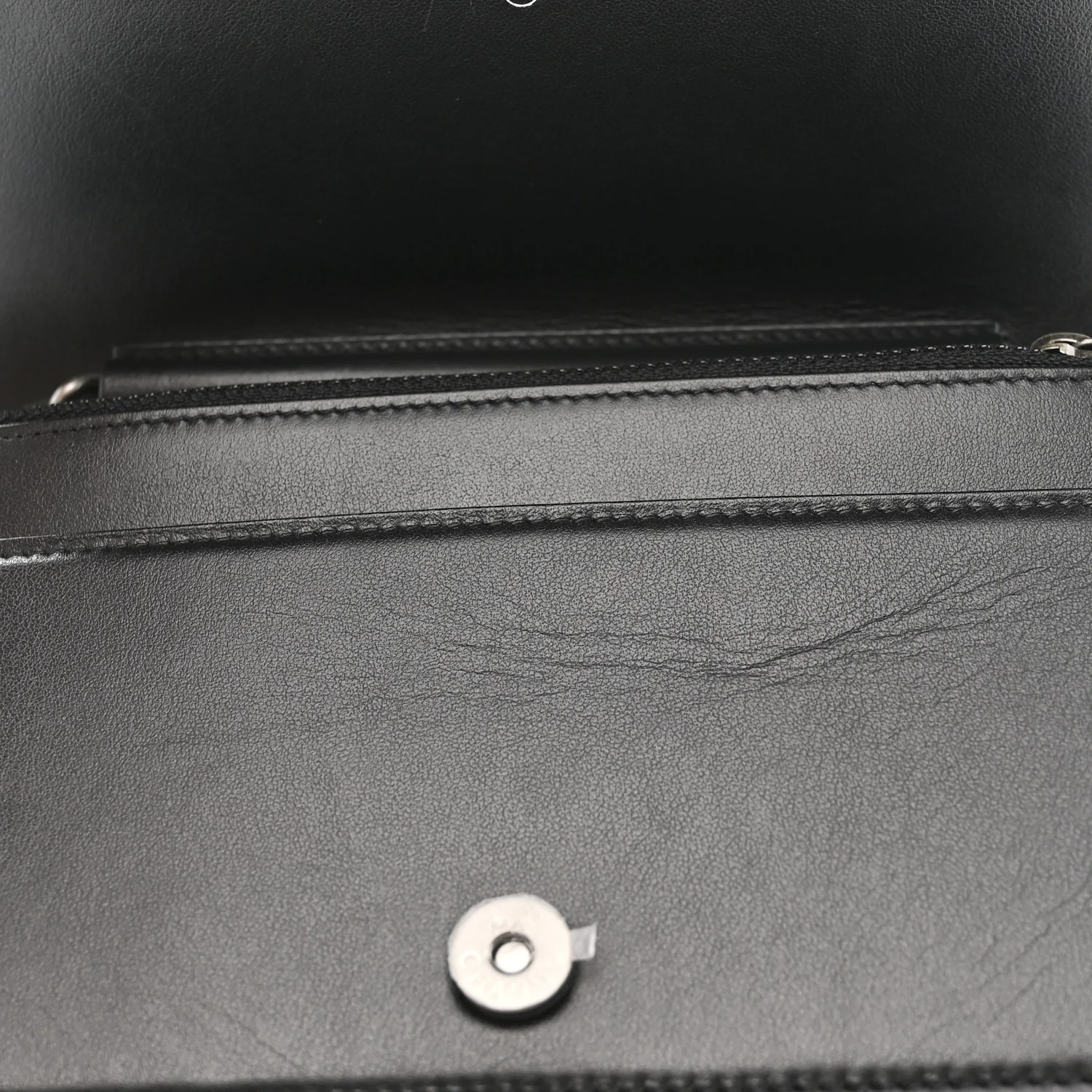 Caviar Quilted Boy Wallet On Chain WOC Black - Top Club