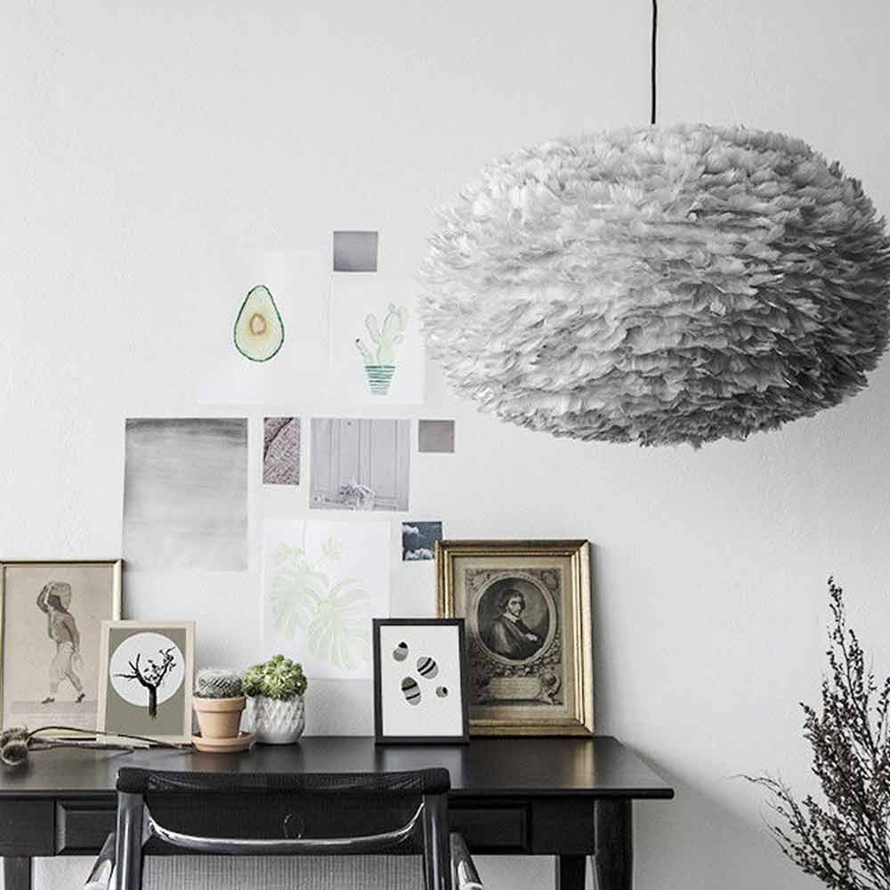 Hanglamp EOS Large Ø65cm + koordset zwart Lichtgrijs