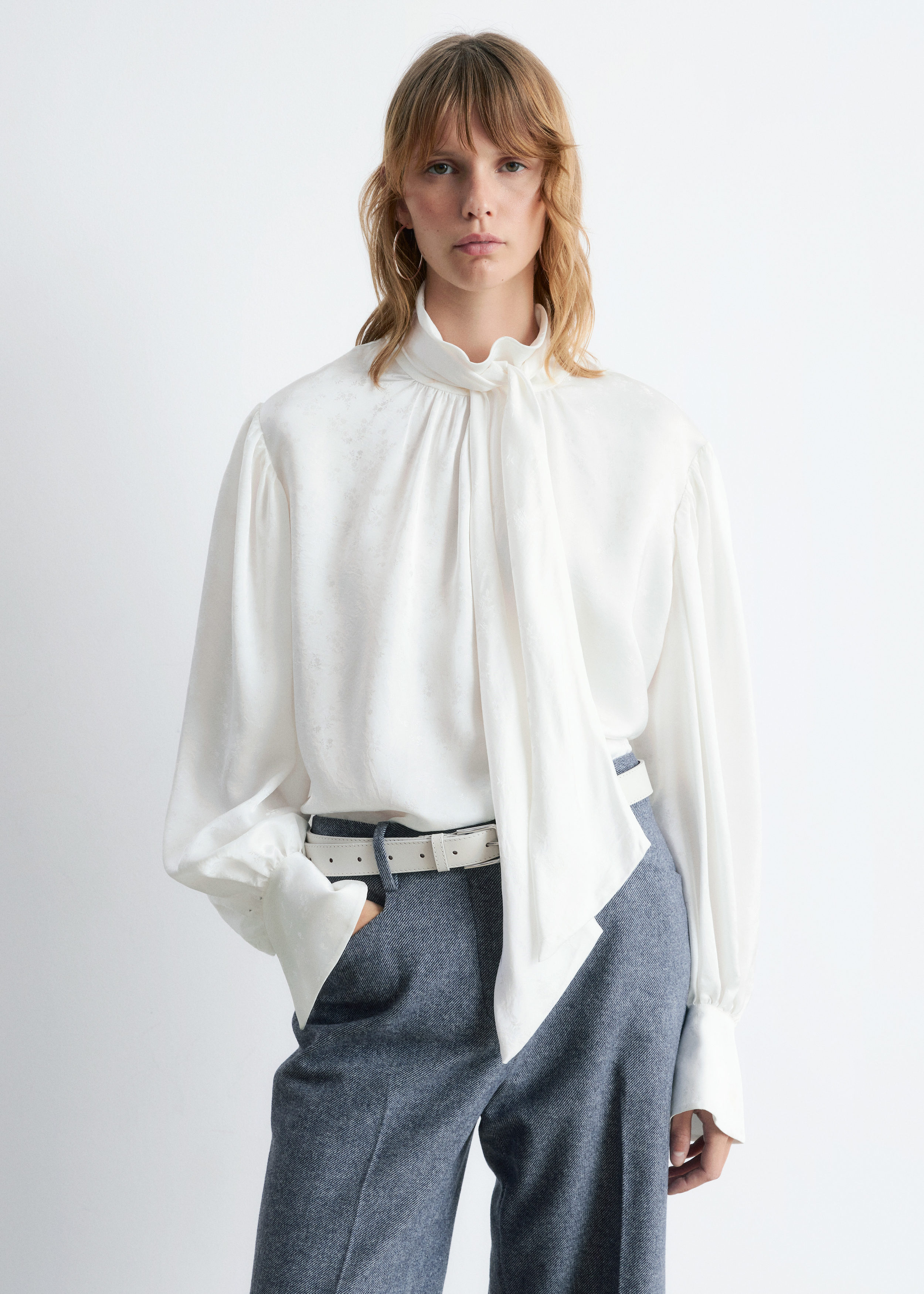 & Other Stories BOW-COLLAR BLOUSE
