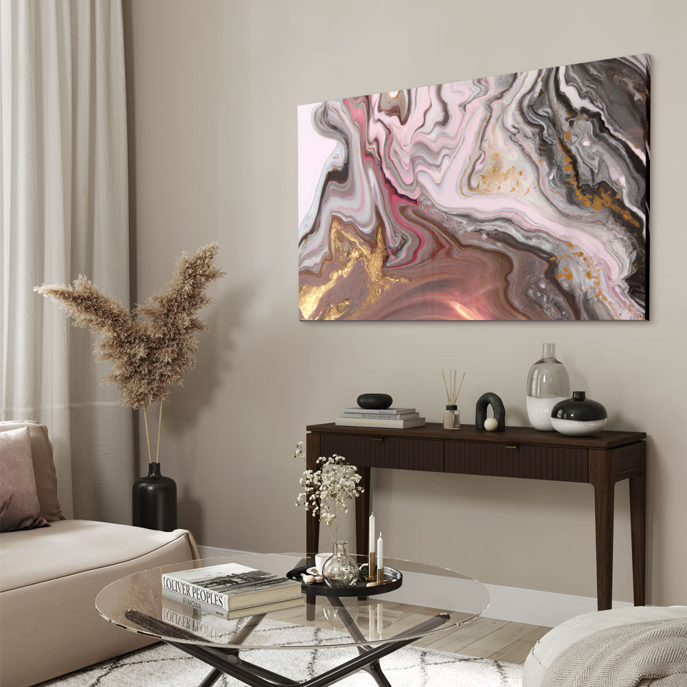 Walljar acrylglas schilderij - Touch of gold Acrylglas schilderij - 150 x 225 cm
