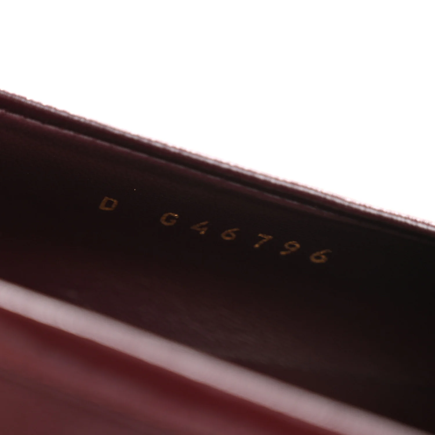 Shiny Calfskin CC Mocassin Loafers 39 Burgundy - Top Club