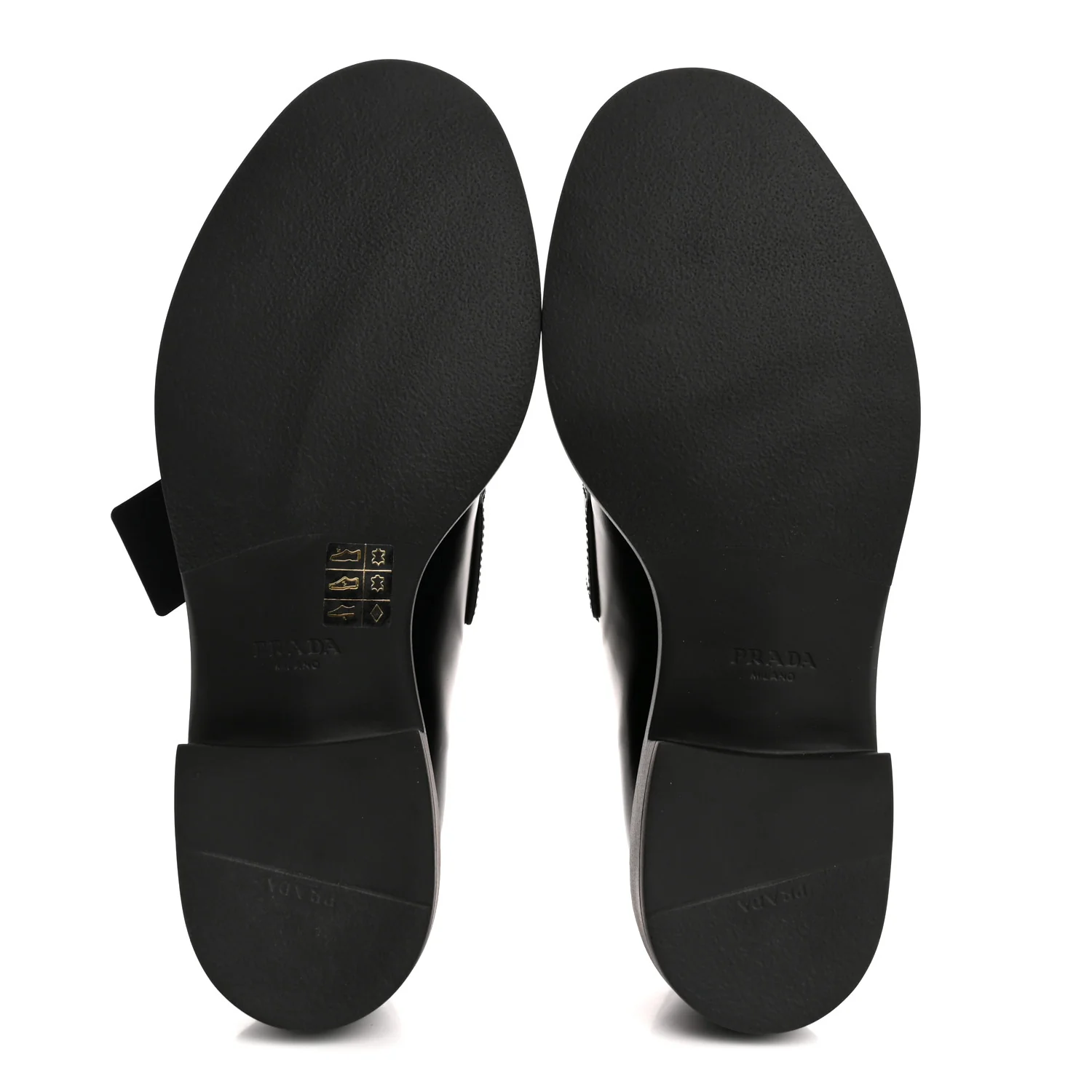 Spazzolato Metal Triangle Logo 50mm Loafers 40.5 Black - Top Club