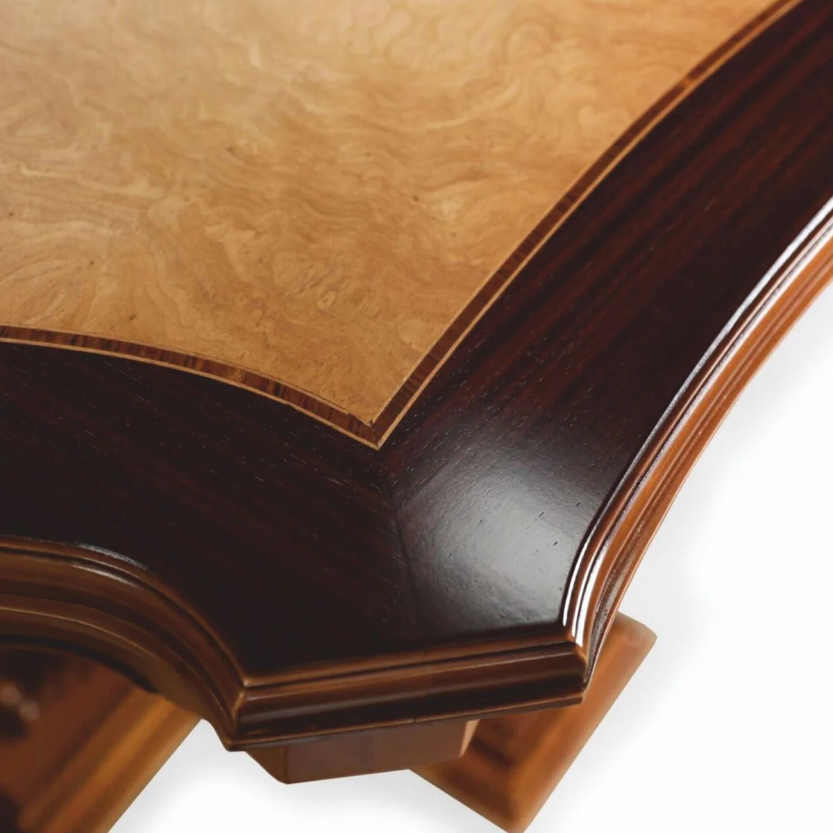 Luxury Baroque Dining Table Brown / Natural 310 cm - Baroque Dining Room Furniture