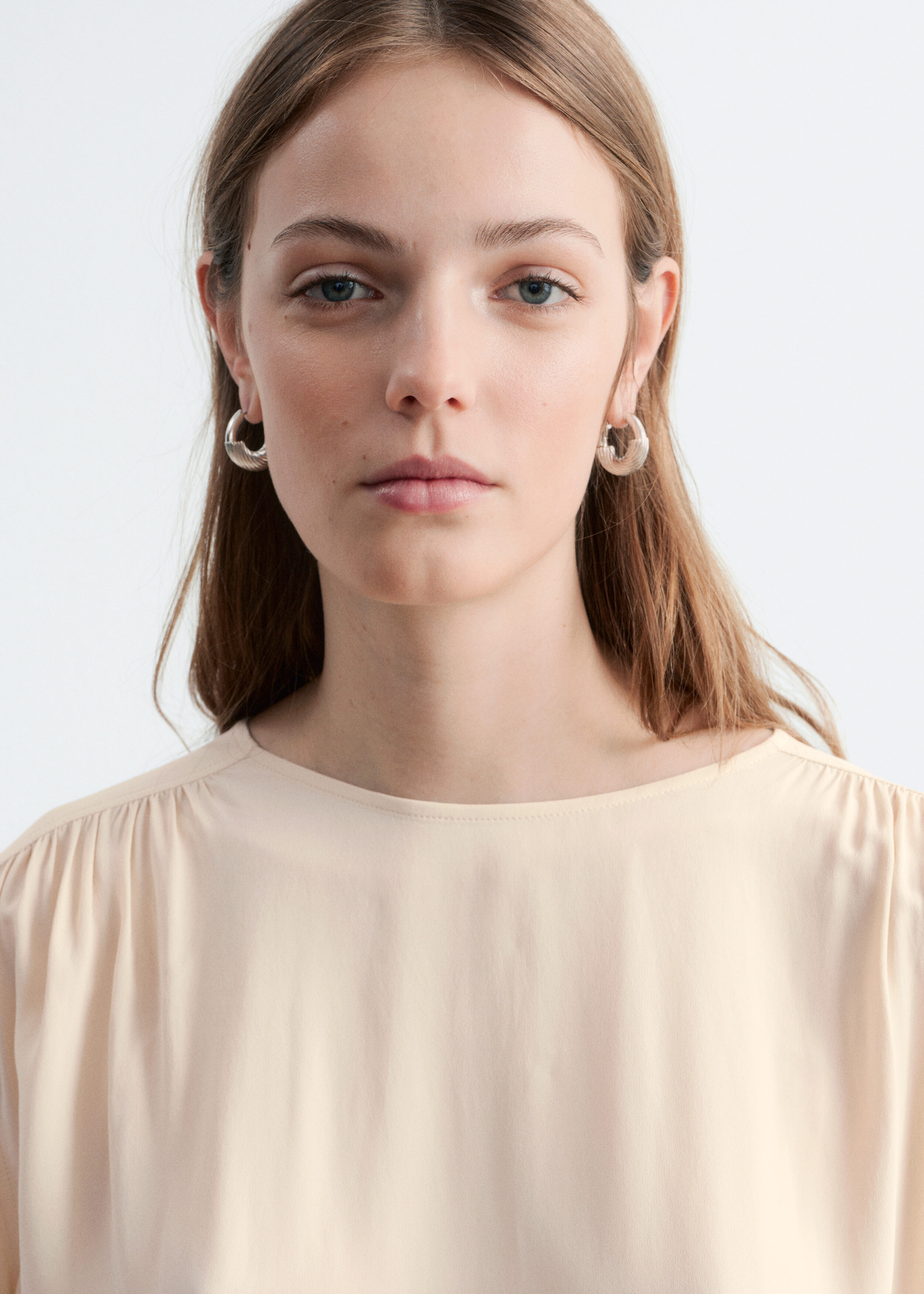 & Other Stories GATHERED CREPE BLOUSE