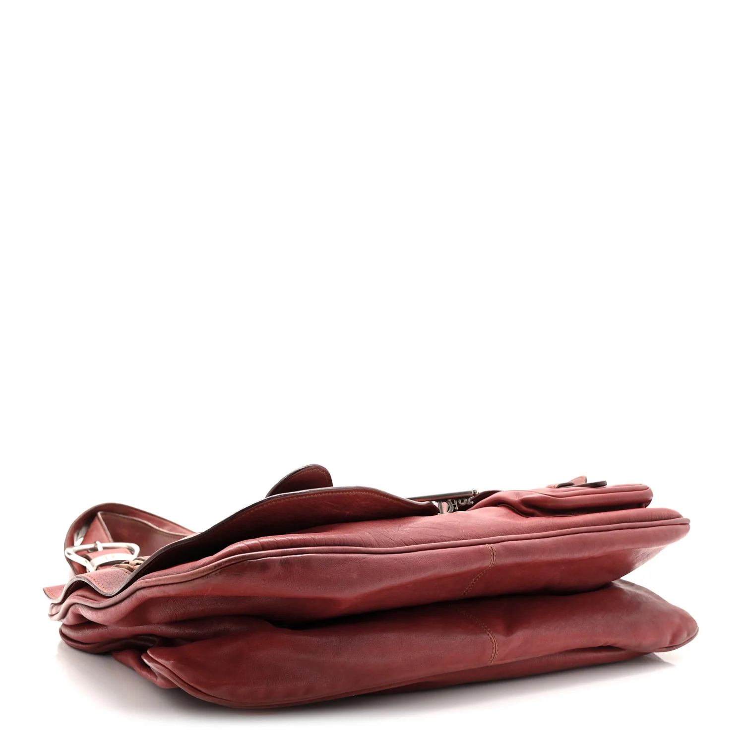Calfskin Large Gaucho Double Saddle Bag Red - Top Club