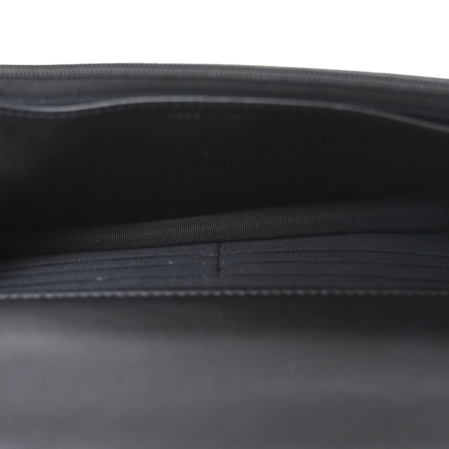 Lambskin Quilted Crystal Handle Wallet On Chain WOC Black - Top Club