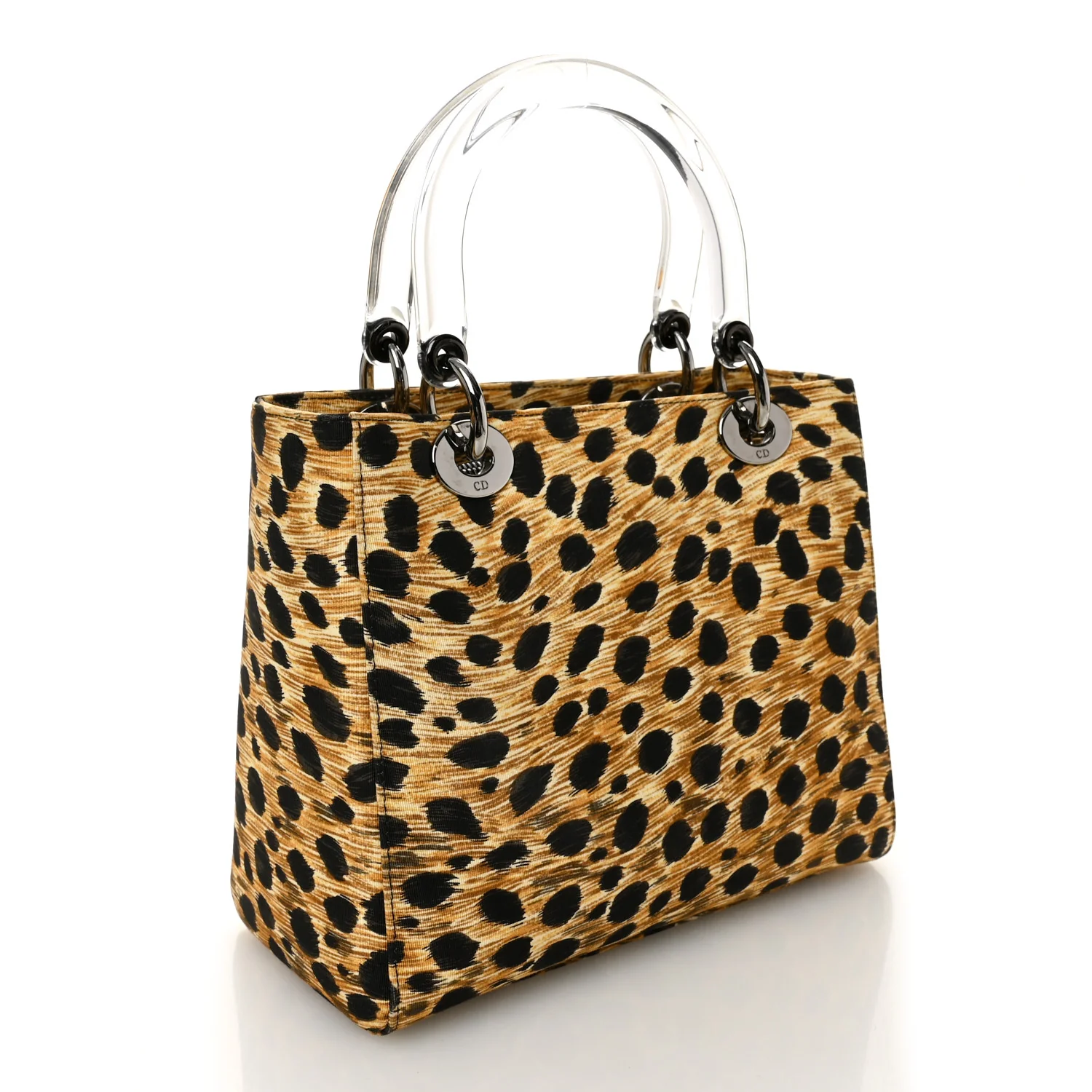 Canvas Leopard Print Medium Lady Dior - Top Club