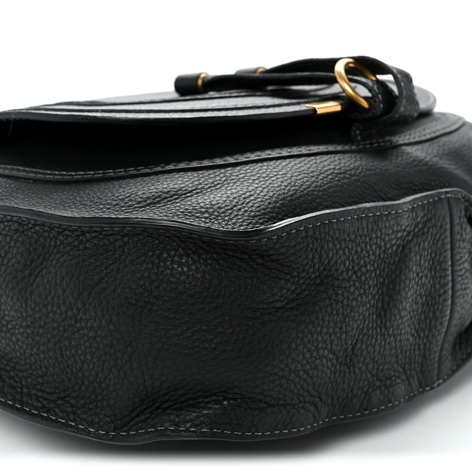 Calfskin Medium Marcie Satchel Black - Top Club