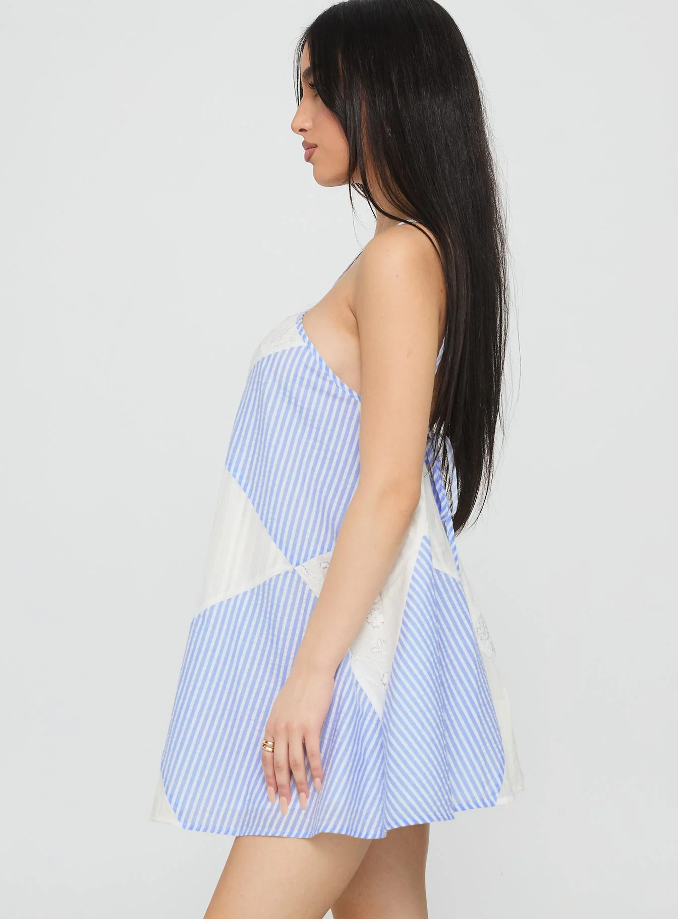 Rivena Arrowhead Mini Dress Blue / White