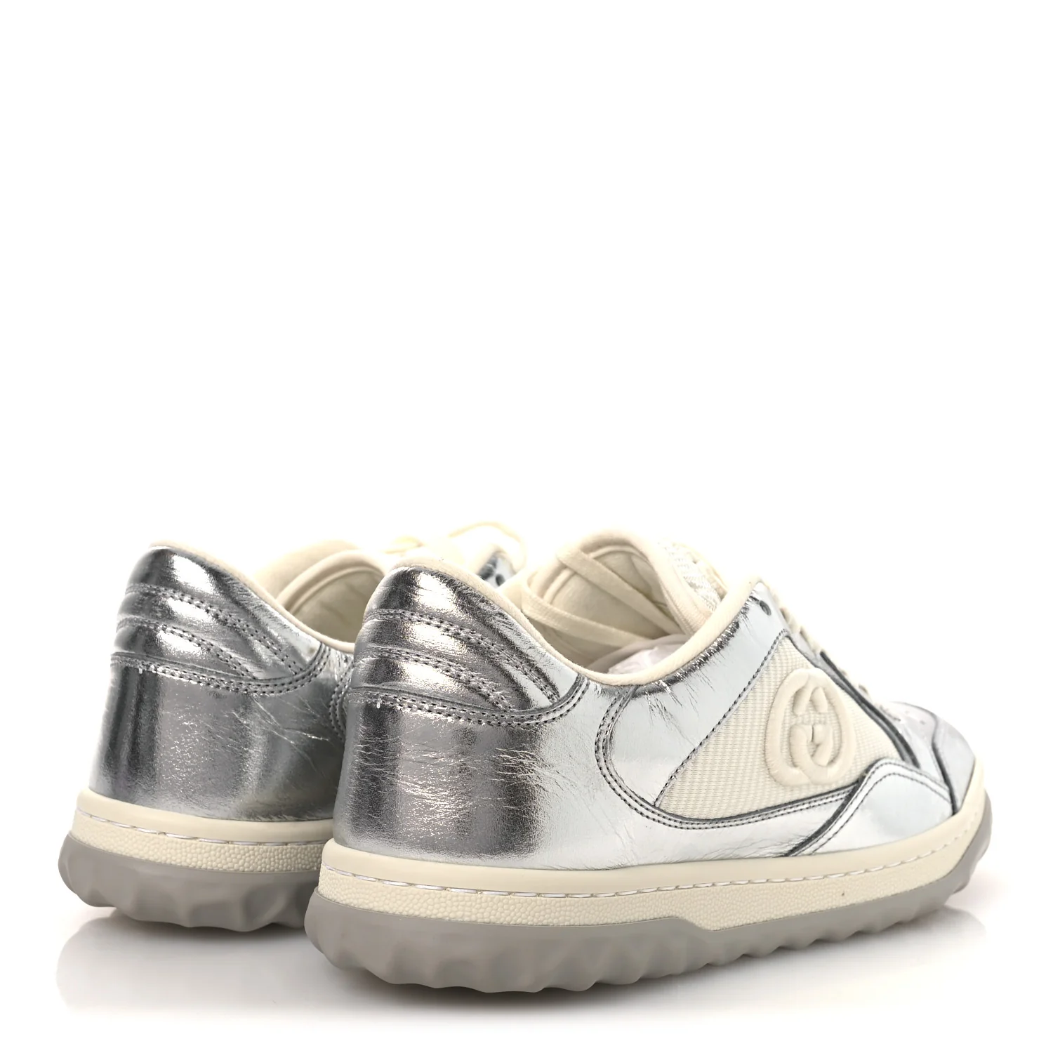 Ginza Calfskin MAC80 Womens Sneakers 38.5 Silver Off White - Top Club
