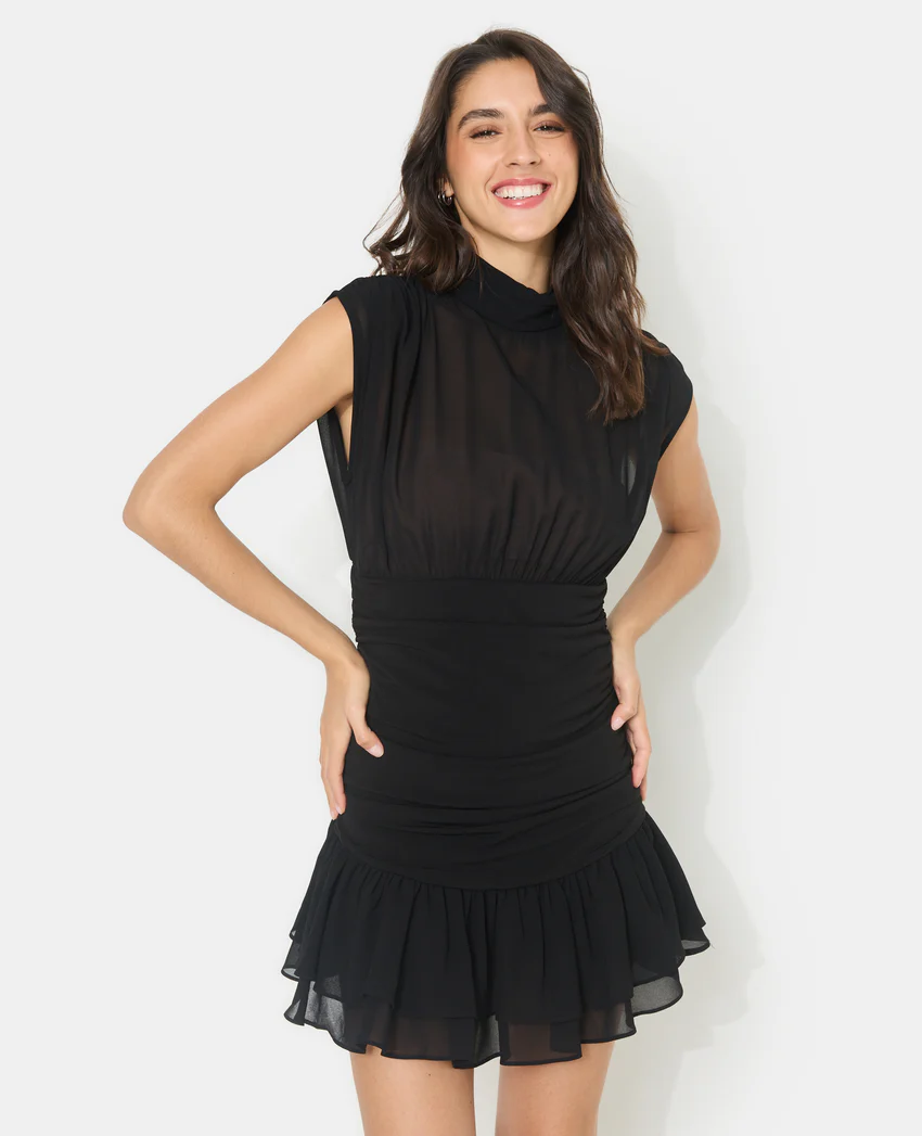 Pimkie Robe courte avec fronces et volants