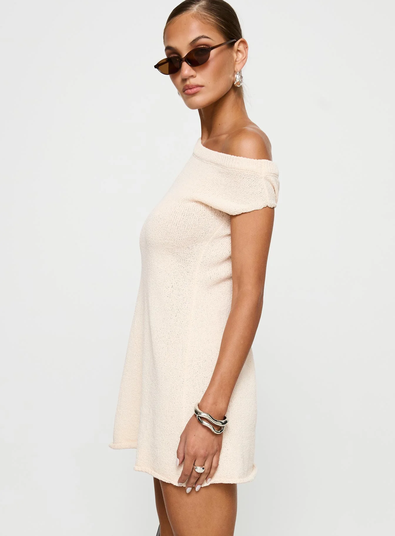 Liberation Off The Shoulder Mini Dress White