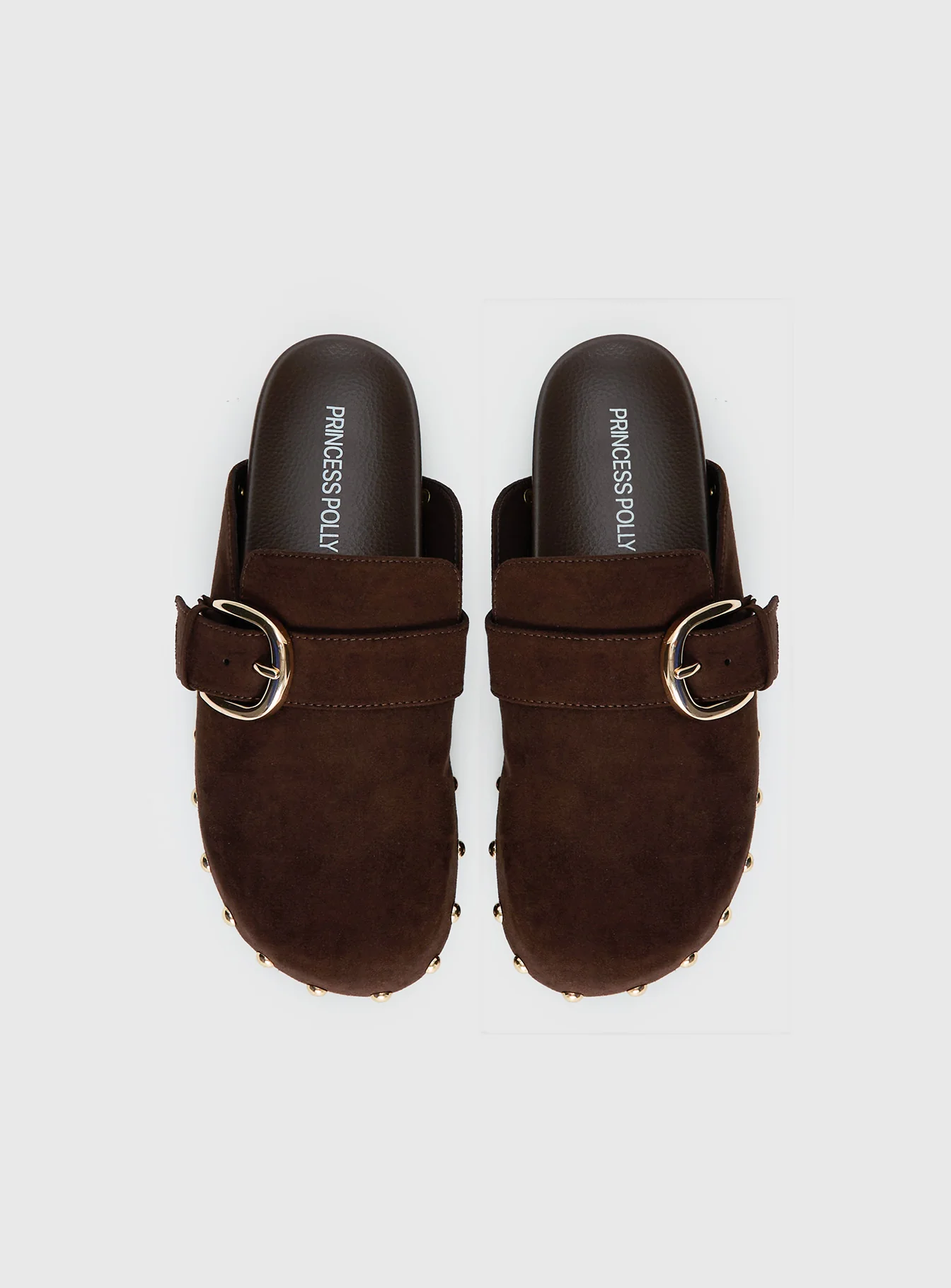 Way Life Goes Stud Detail Clogs Chocolate