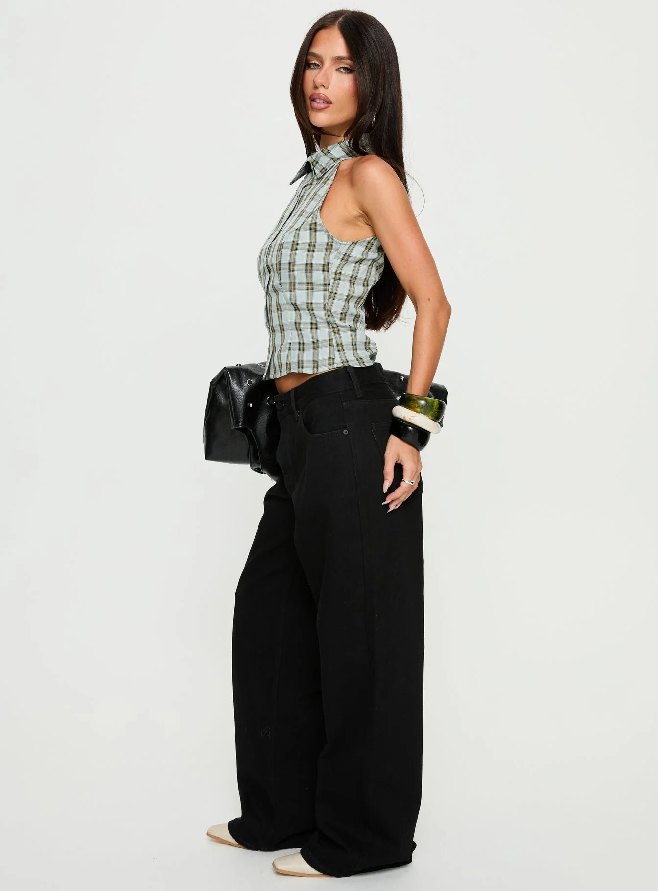 Serenitia Mid Rise Relaxed Jeans Jet Black