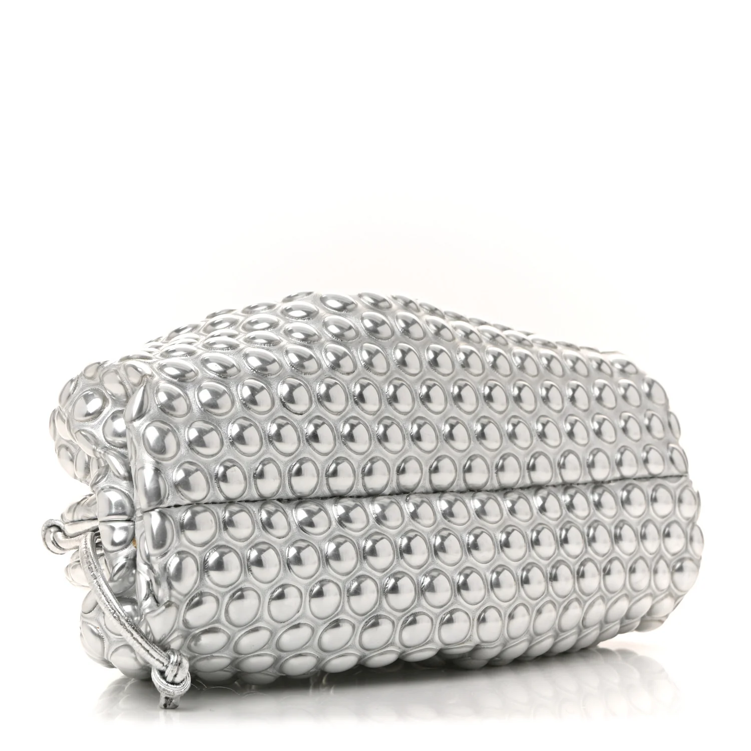 Metallic Fabric Bubble Wrap The Mini Pouch Silver - Top Club