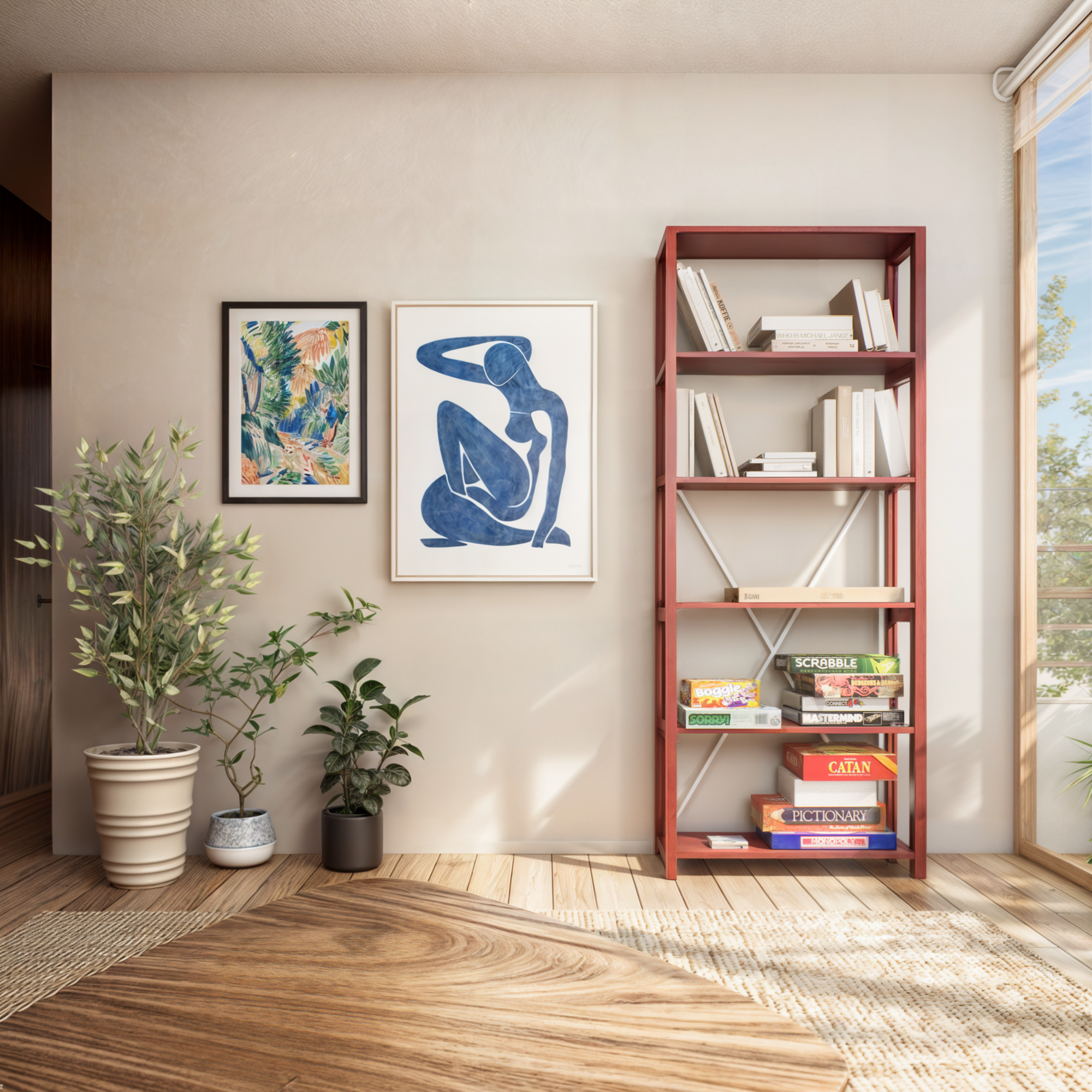 Lundia boekenkast - Bordeaux red #1