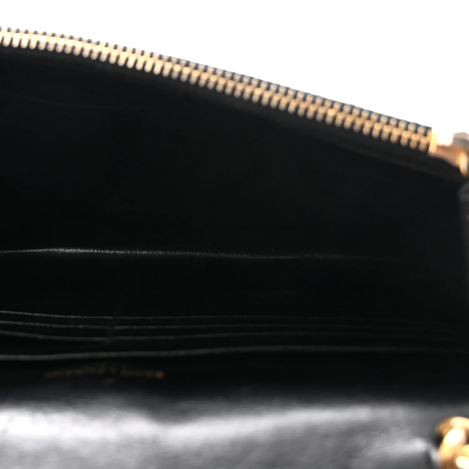 Calfskin Crocodile Embossed Kate Monogram Tassel Chain Wallet Black - Top Club
