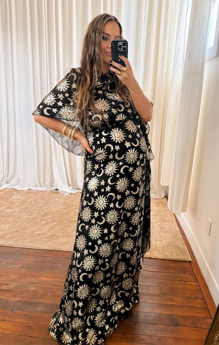 Wanderlust Maxi Dress ~ Celestial Shimmer Chiffon