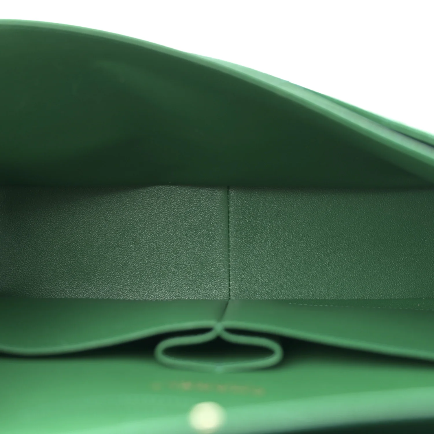 Metallic Caviar Quilted Jumbo Double Flap Green - Top Club