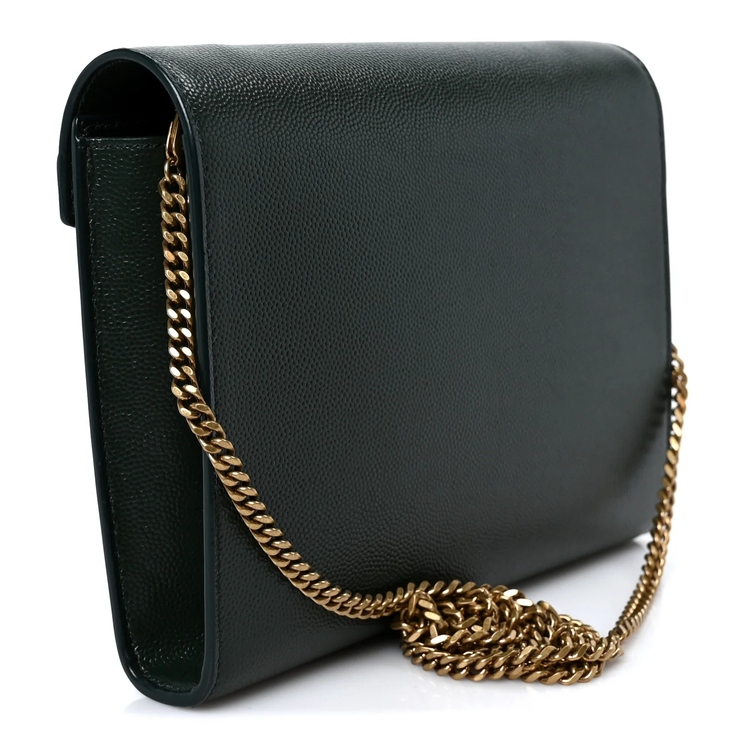 Grain De Poudre Monogram Cassandra Chain Wallet Dark Green - Top Club