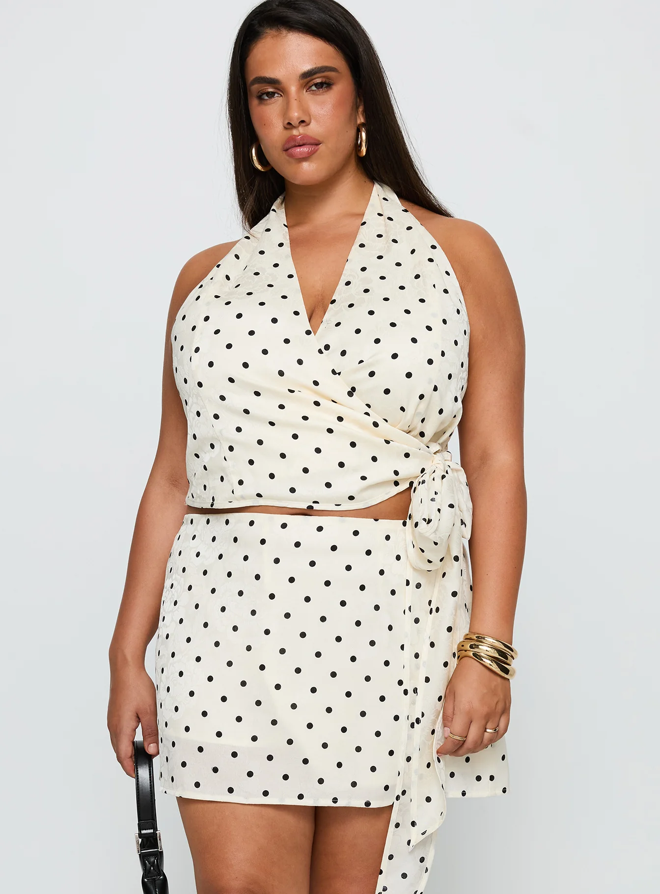 Beffanie Halter Wrap Set Polka Dot Curve