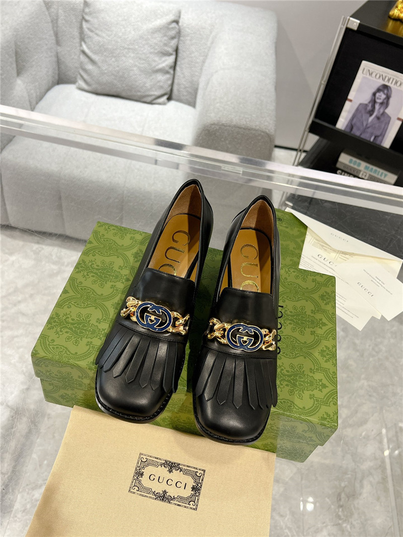 gucci interlocking double G mid-heeled loafers - Sneaker Replica Workshop