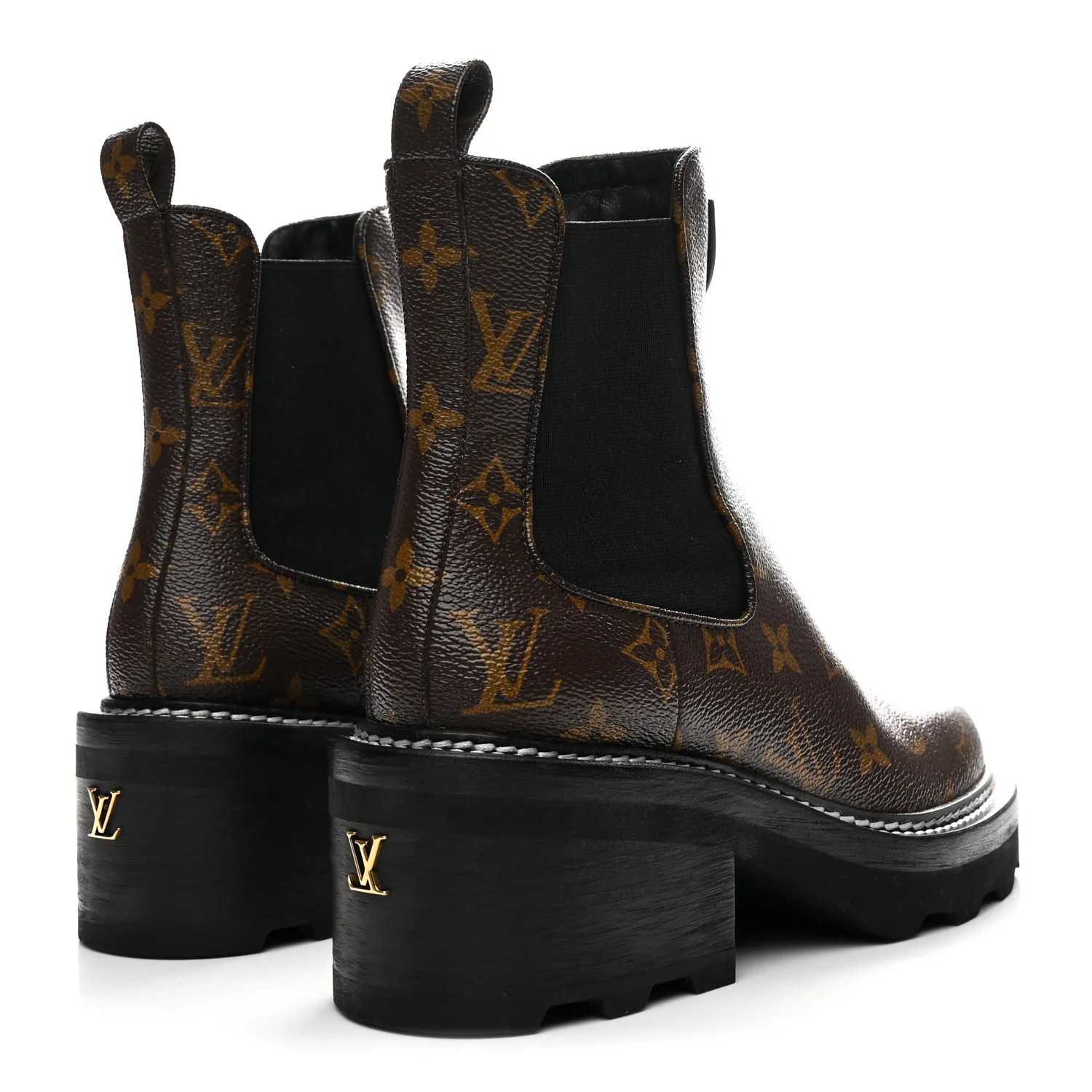 Patent Monogram LV Beaubourg Ankle Boots 37 Black - Top Club
