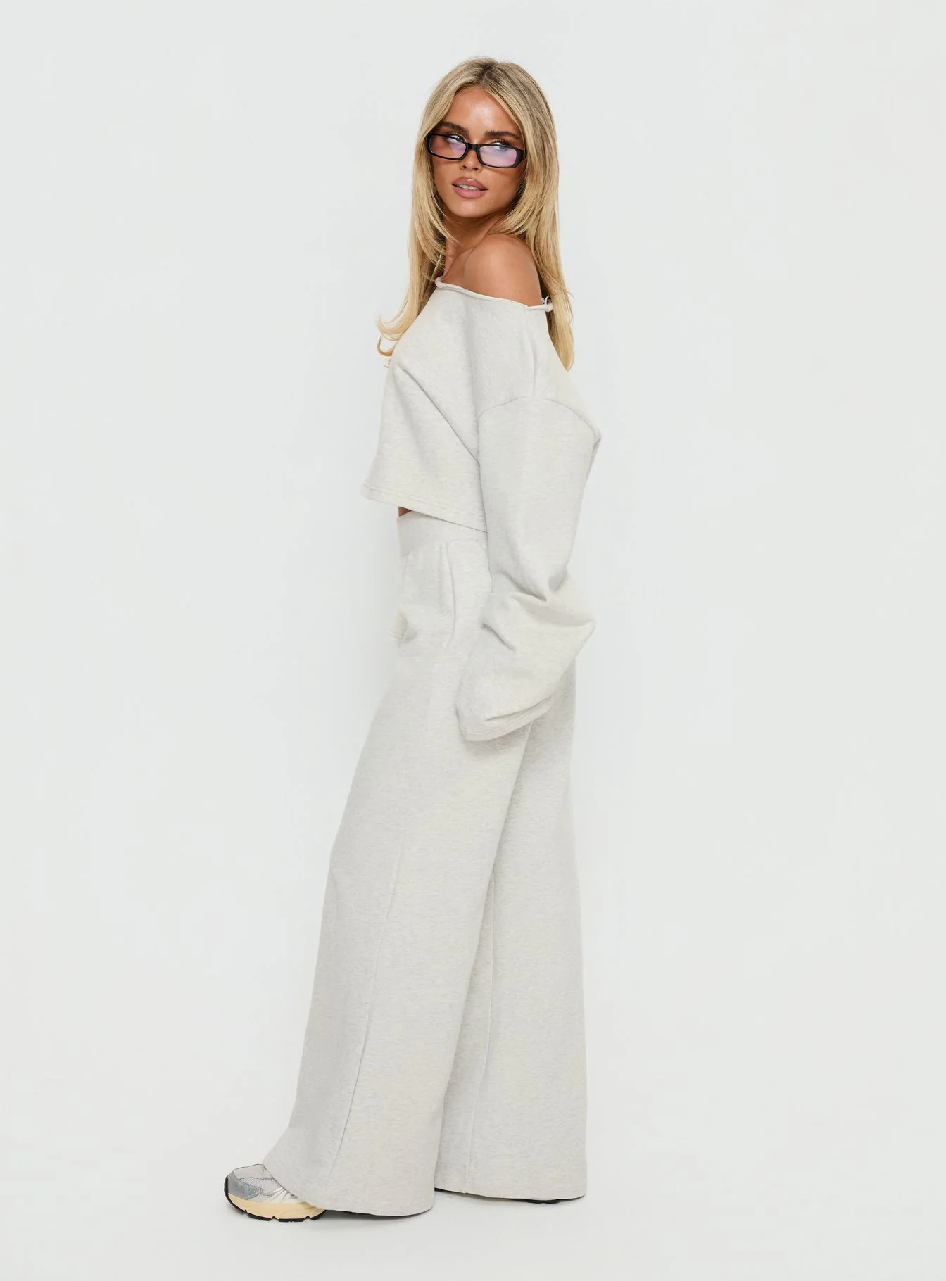 Peaks Flared Track Pants Snow Marle