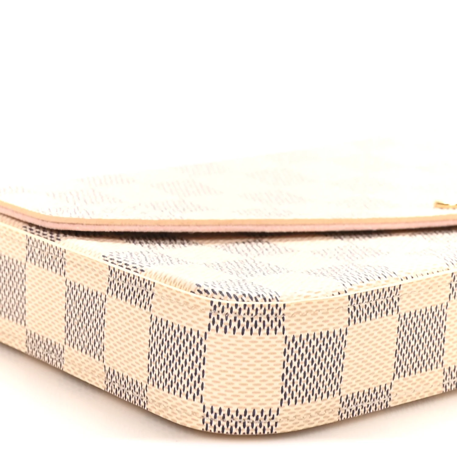 Damier Azur Pochette Felicie Chain Wallet Rose Ballerine - Top Club