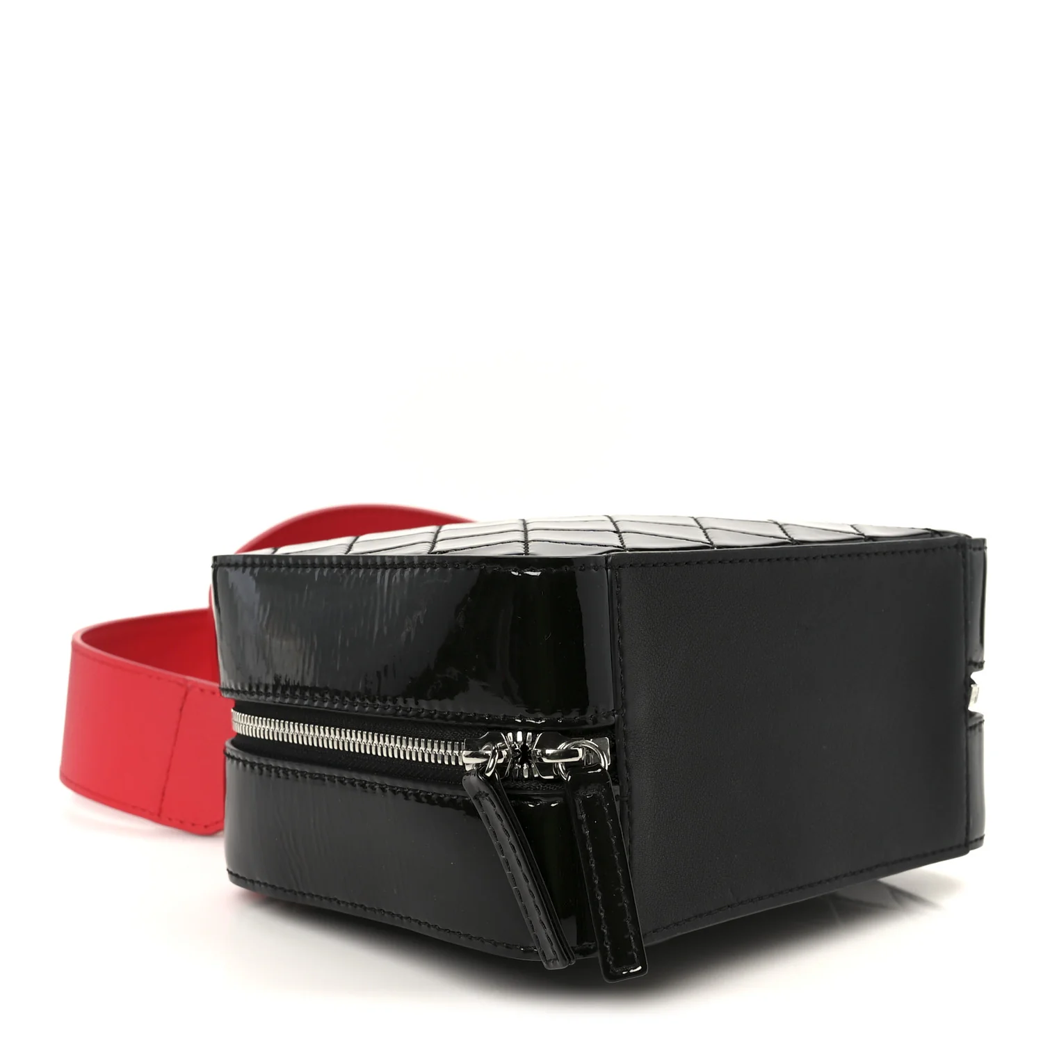 Patent Quilted Travel Kit Vanity Case Black - Top Club