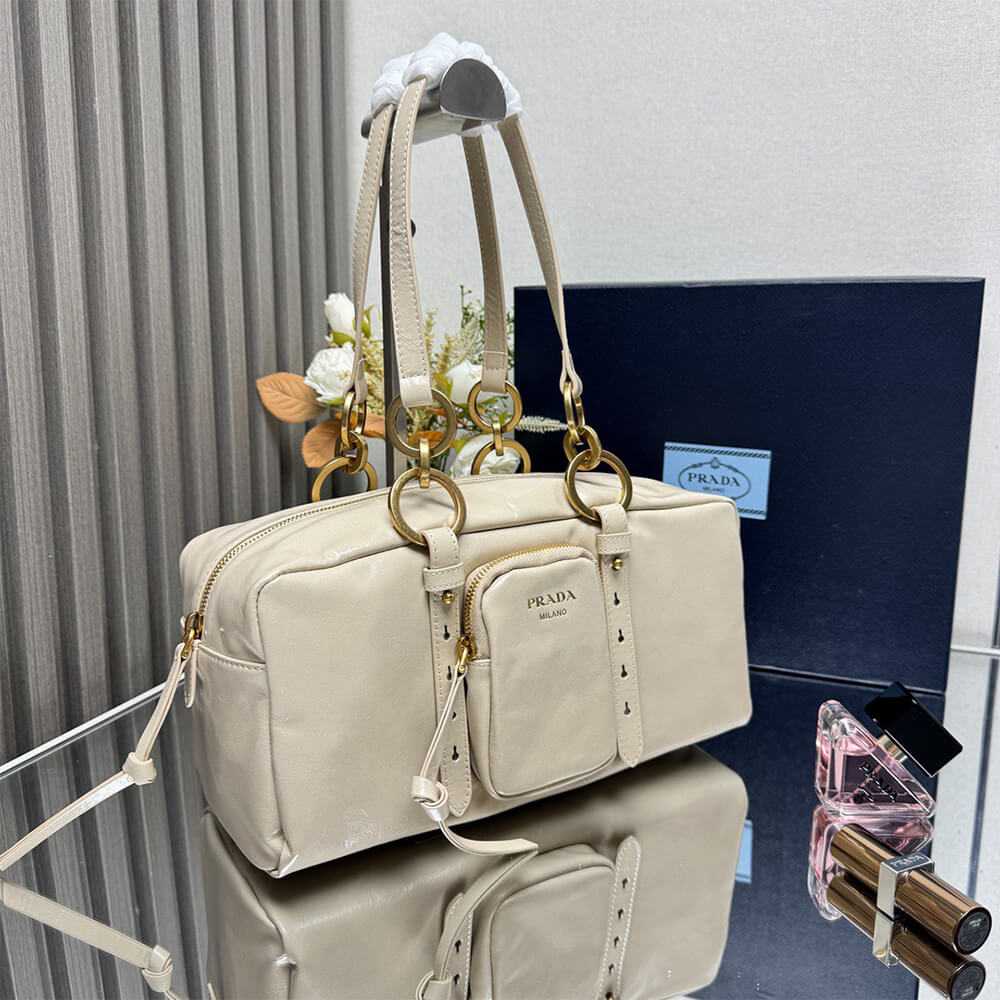 Prada Dangle medium leather top-handle bag(HIGH-END GRADE) - Top Club