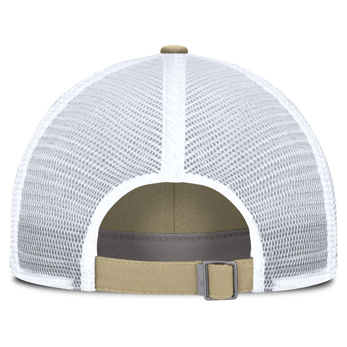 Nike Men's Seminole Logo/Florida State Seminoles Rubberized Patch Adjustable Unstructured Trucker Hat - Vegas Gold - MoB Apparel