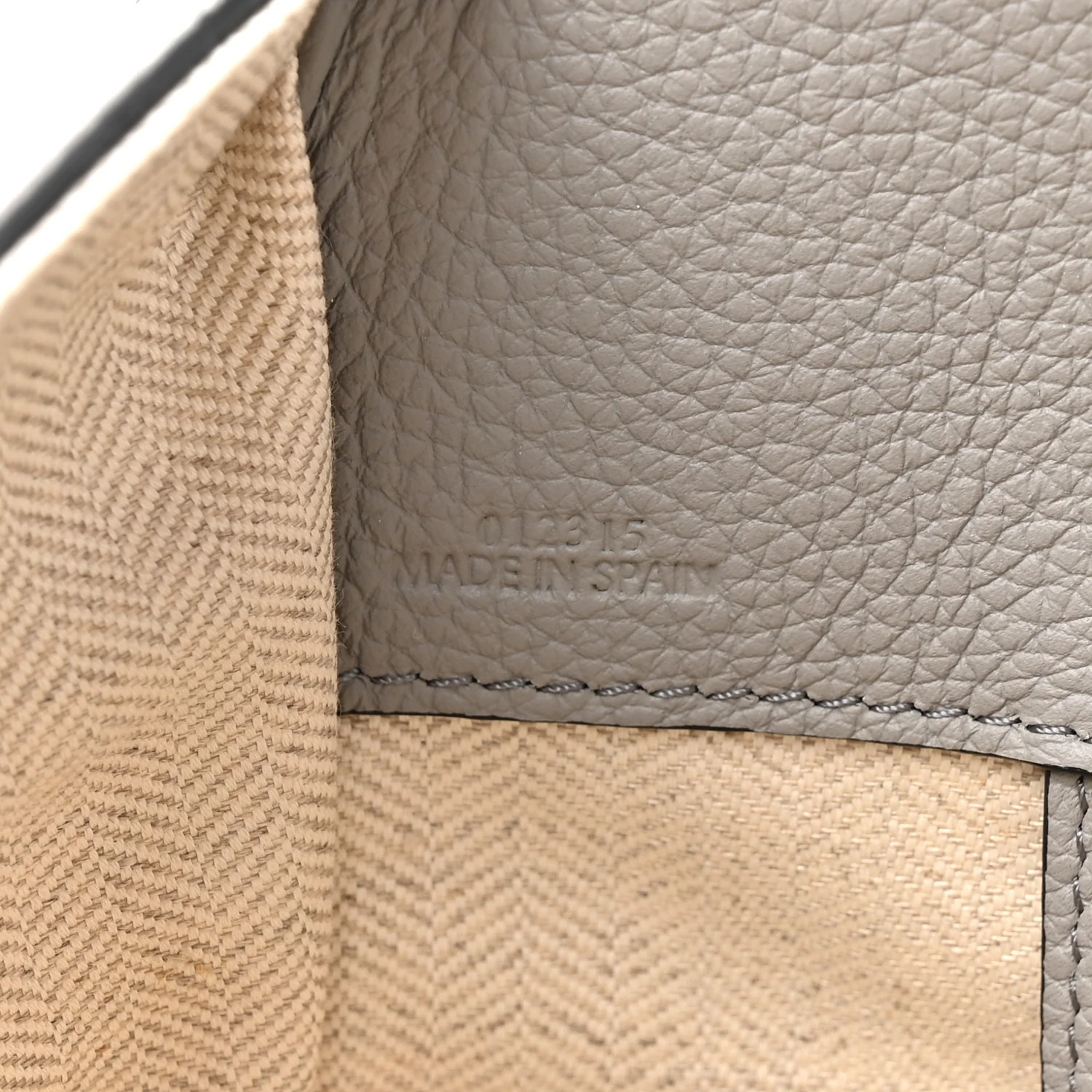Grained Calfskin Mini Hammock Shoulder Bag Pearl Grey - Top Club