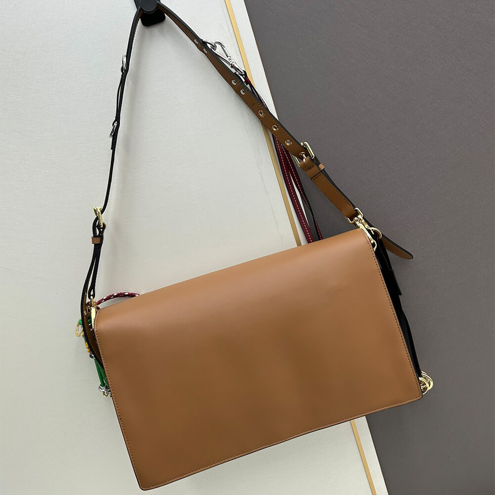 Prada Soft Sound large leather shoulder bag with charms(high-end grade) - Top Club