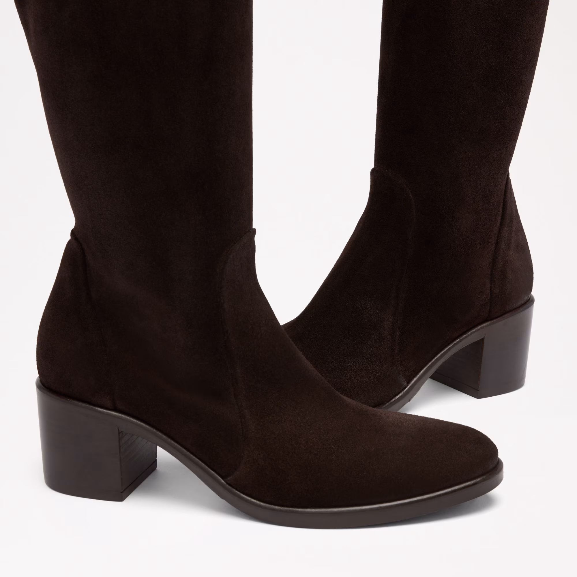 Kicking HighPull On Knee High Heeled Boot