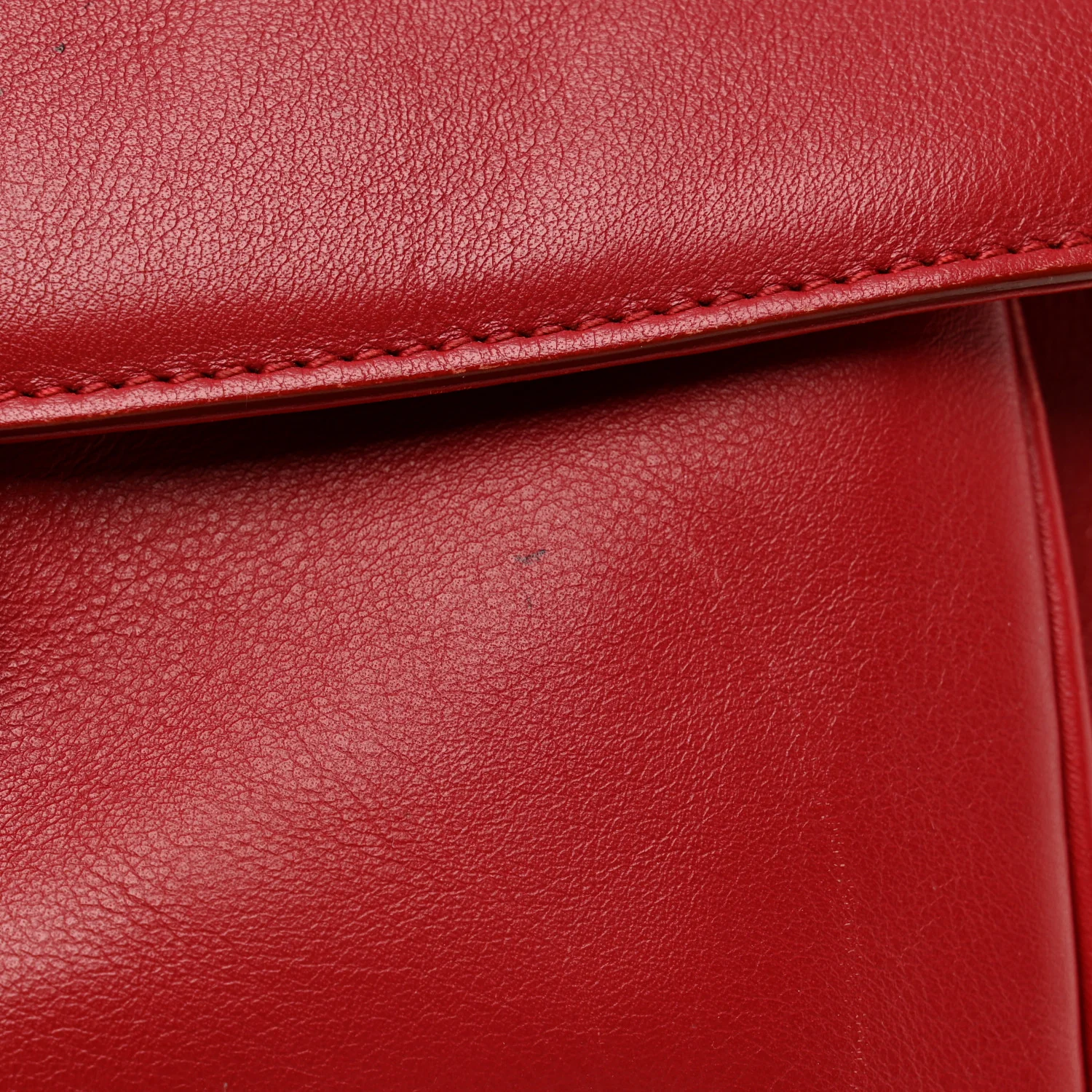 Calfskin Gancini Chain Shoulder Bag Red - Top Club