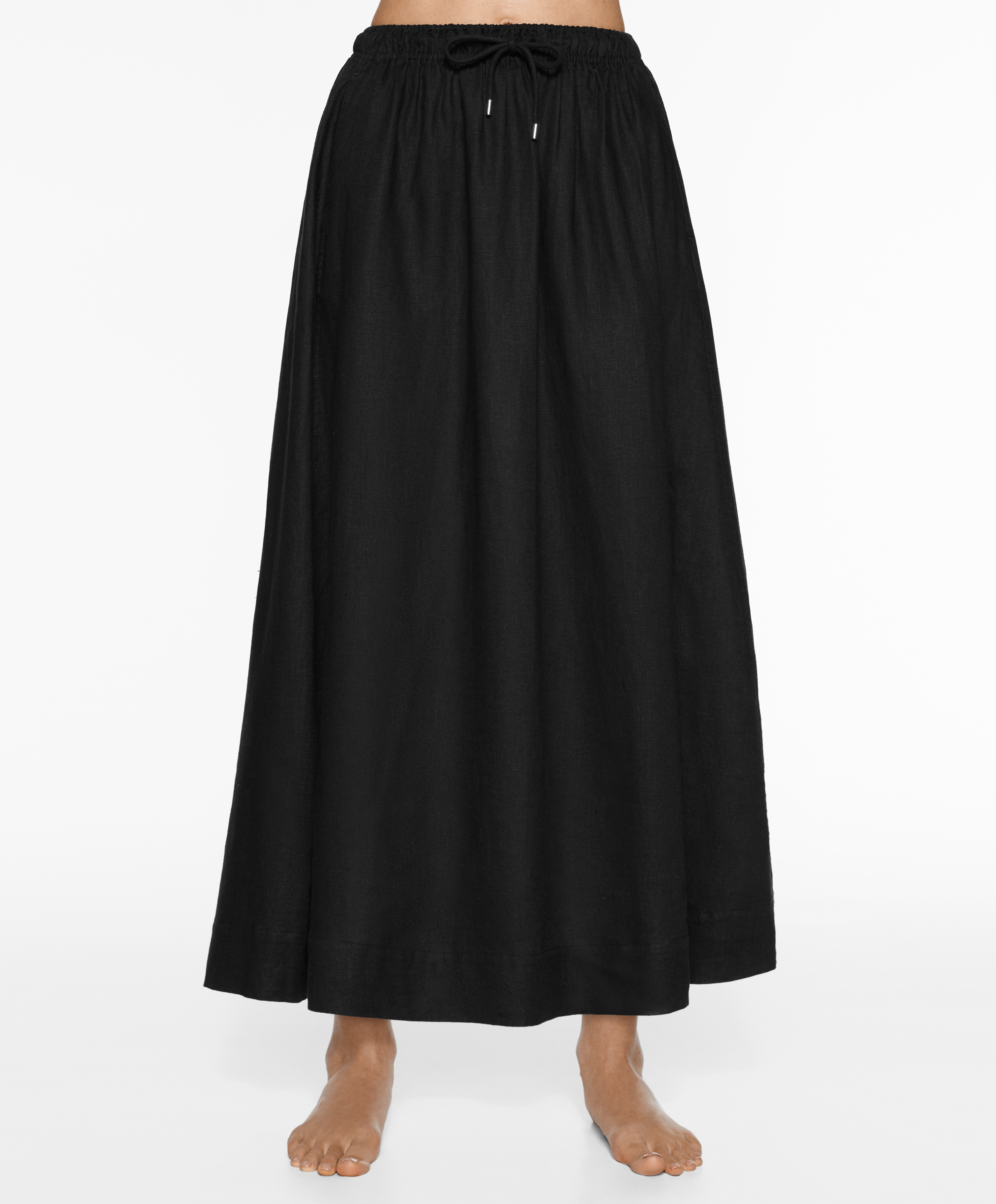 OYSHO Long 100% linen skirt