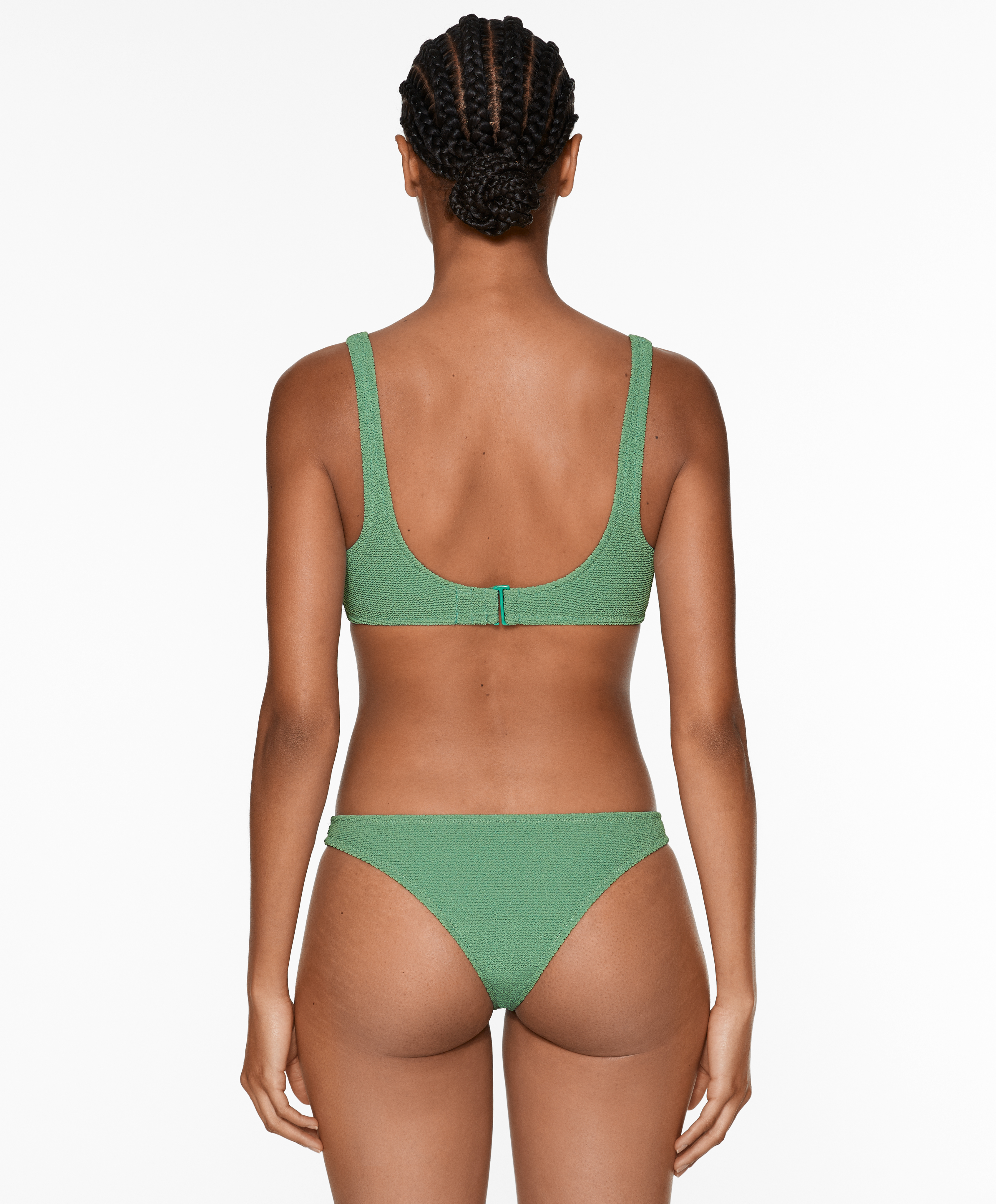 OYSHO U-cut crinkle Brazilian bikini briefs