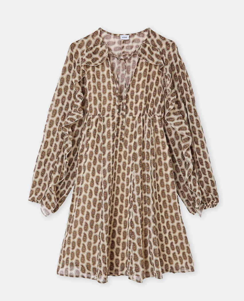 Pimkie Robe en voile avec volants motifs cachemire